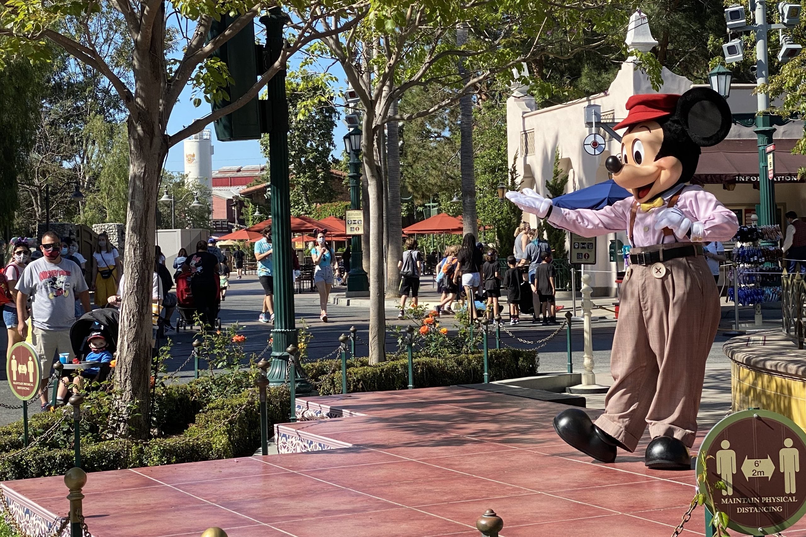 Disneyland California Adventure reopening day photo with Mickey