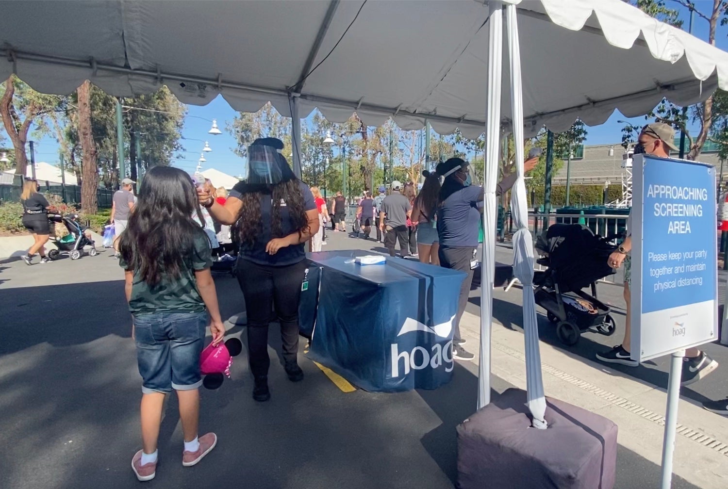 Disneyland temperature check screening