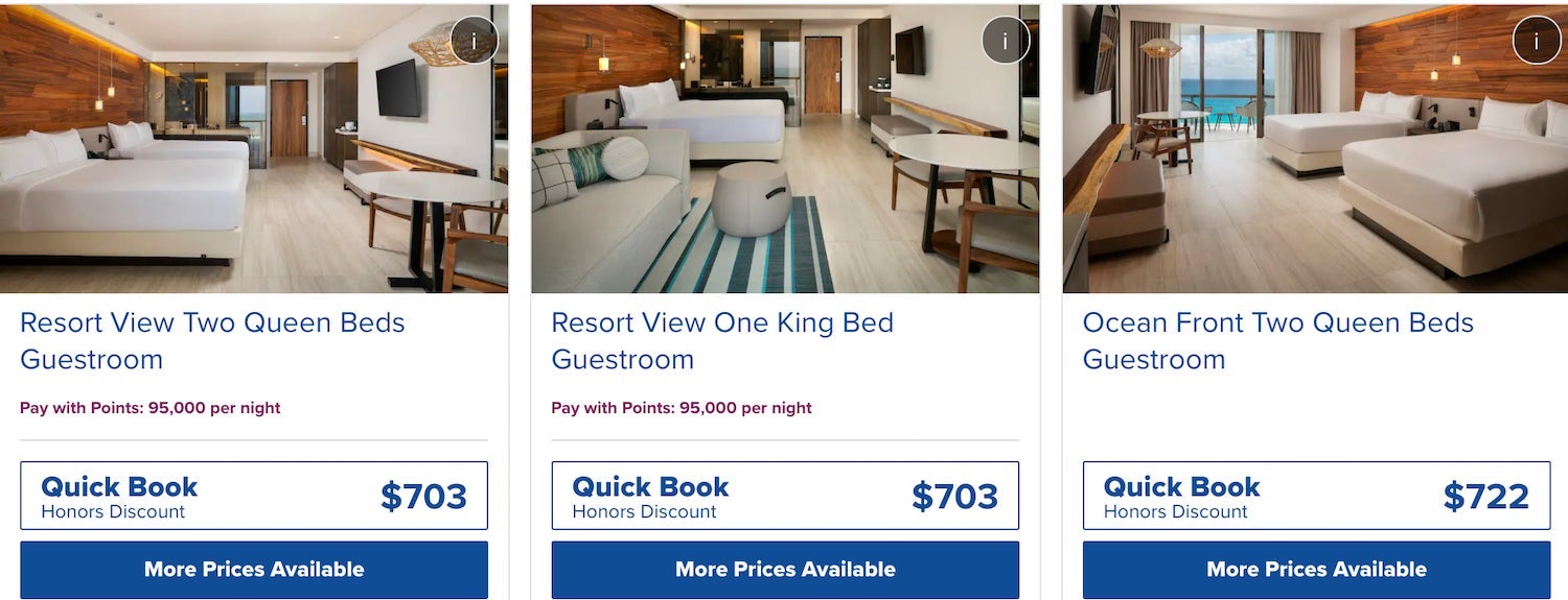 Hilton Cancun April 2022 rates