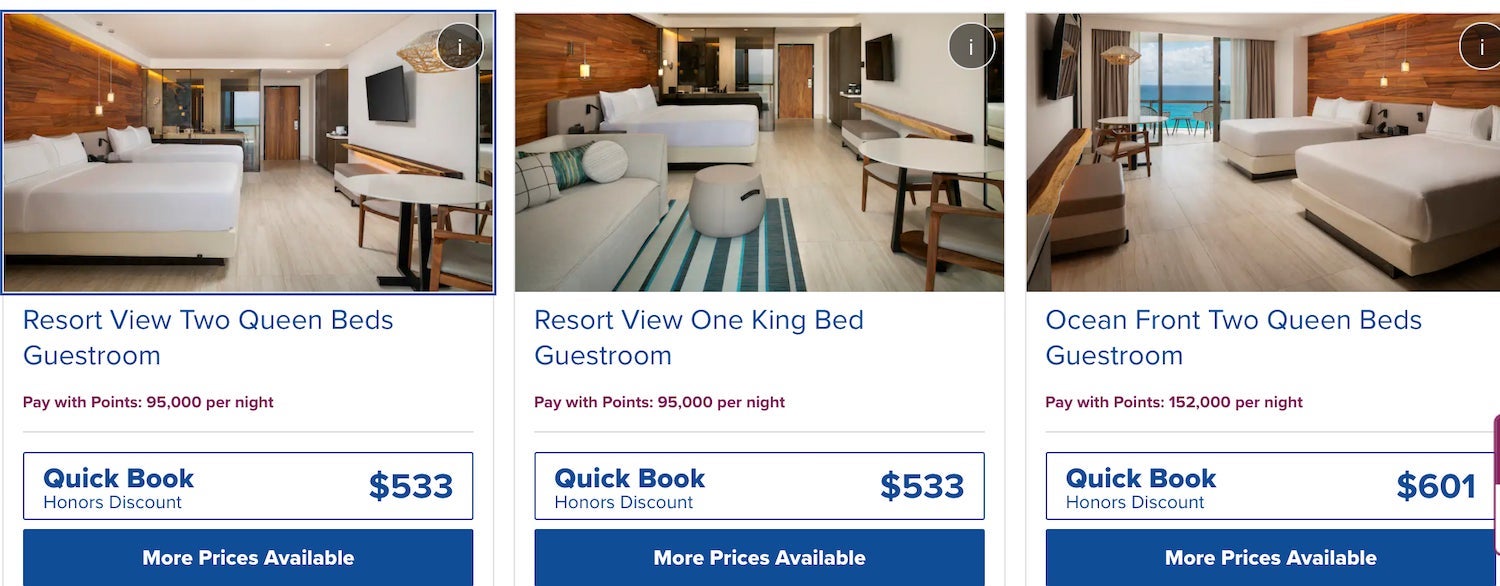 Hilton Cancun award rates