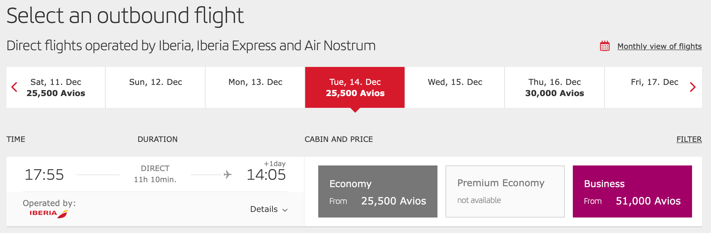 LAX to MAD Iberia award ticket