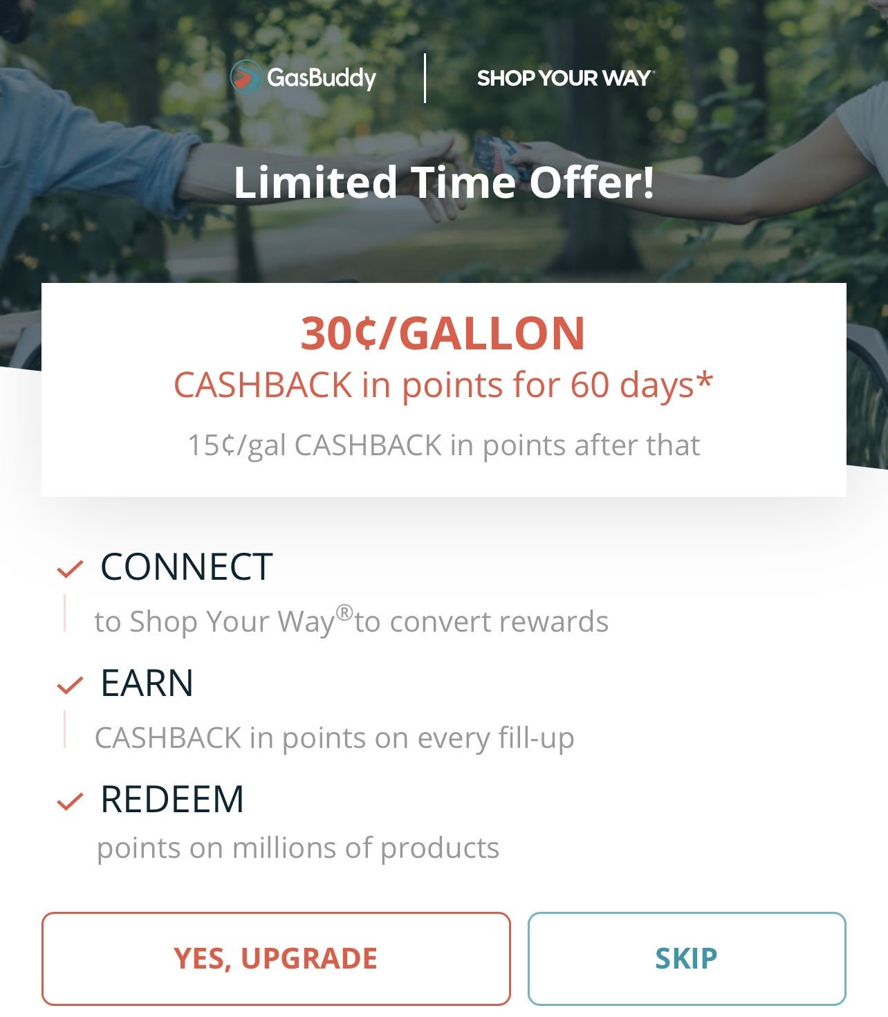 Linking GasBuddy and Shop Your Way