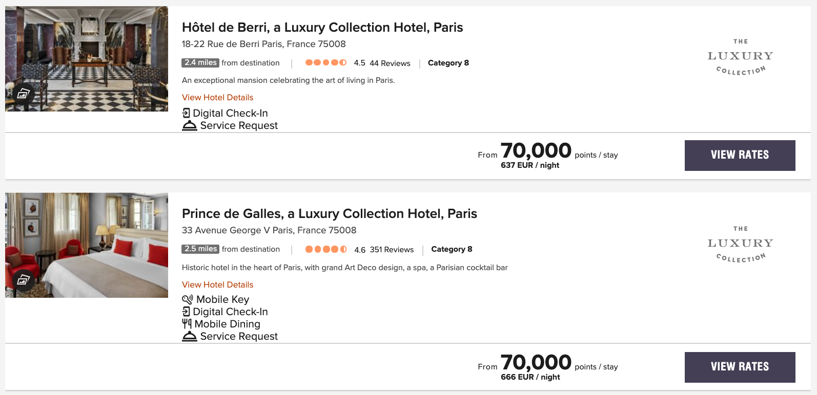 Marriott Paris luxury hotels