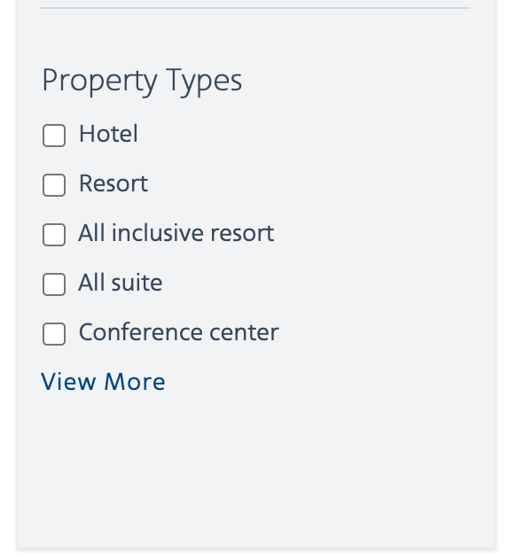 Filtering out all-inclusive stays