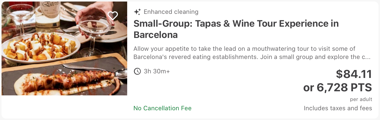 Tapas and wine tour in Barcelona on the Chase Travel Portal