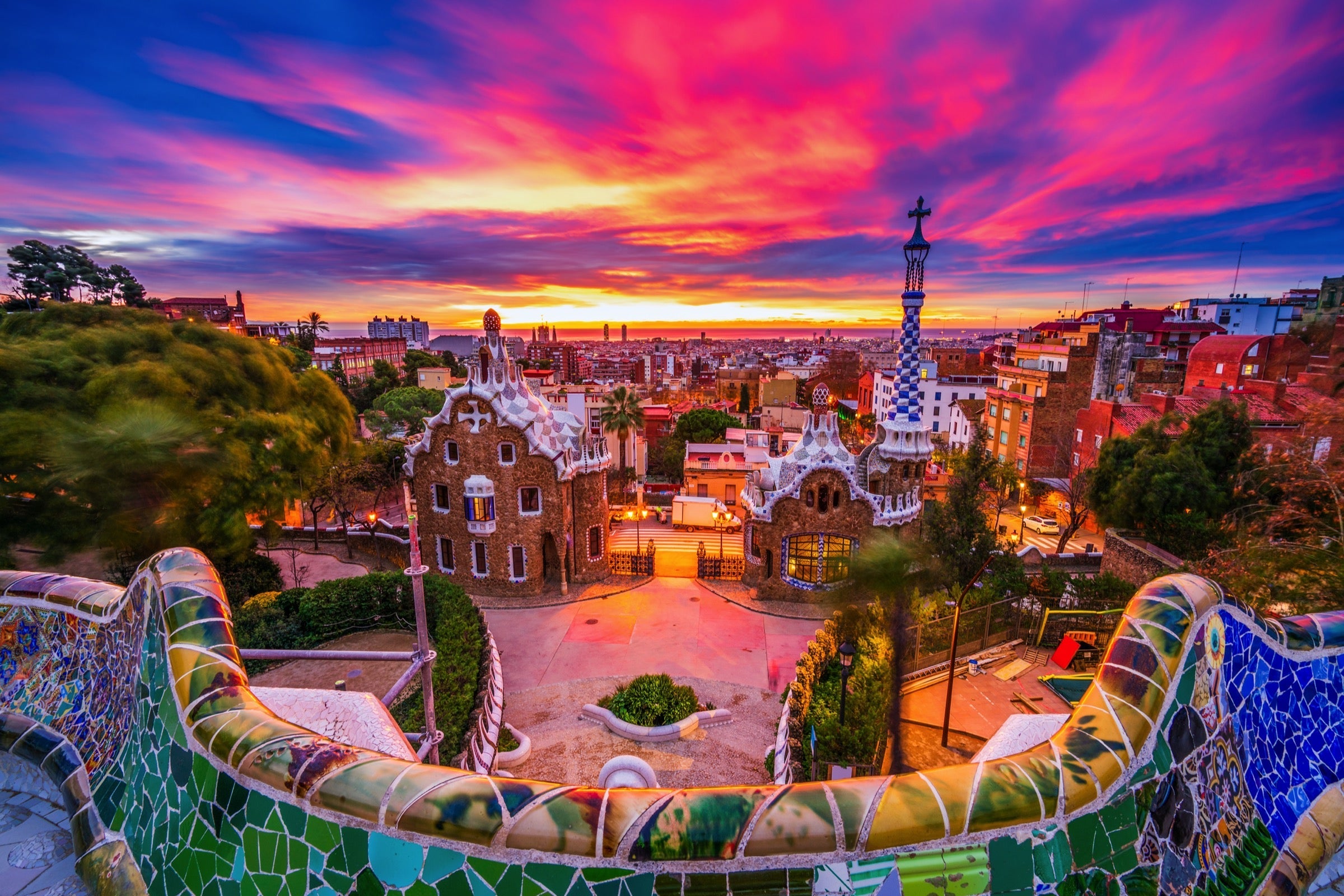 The sunrise from Park Guell