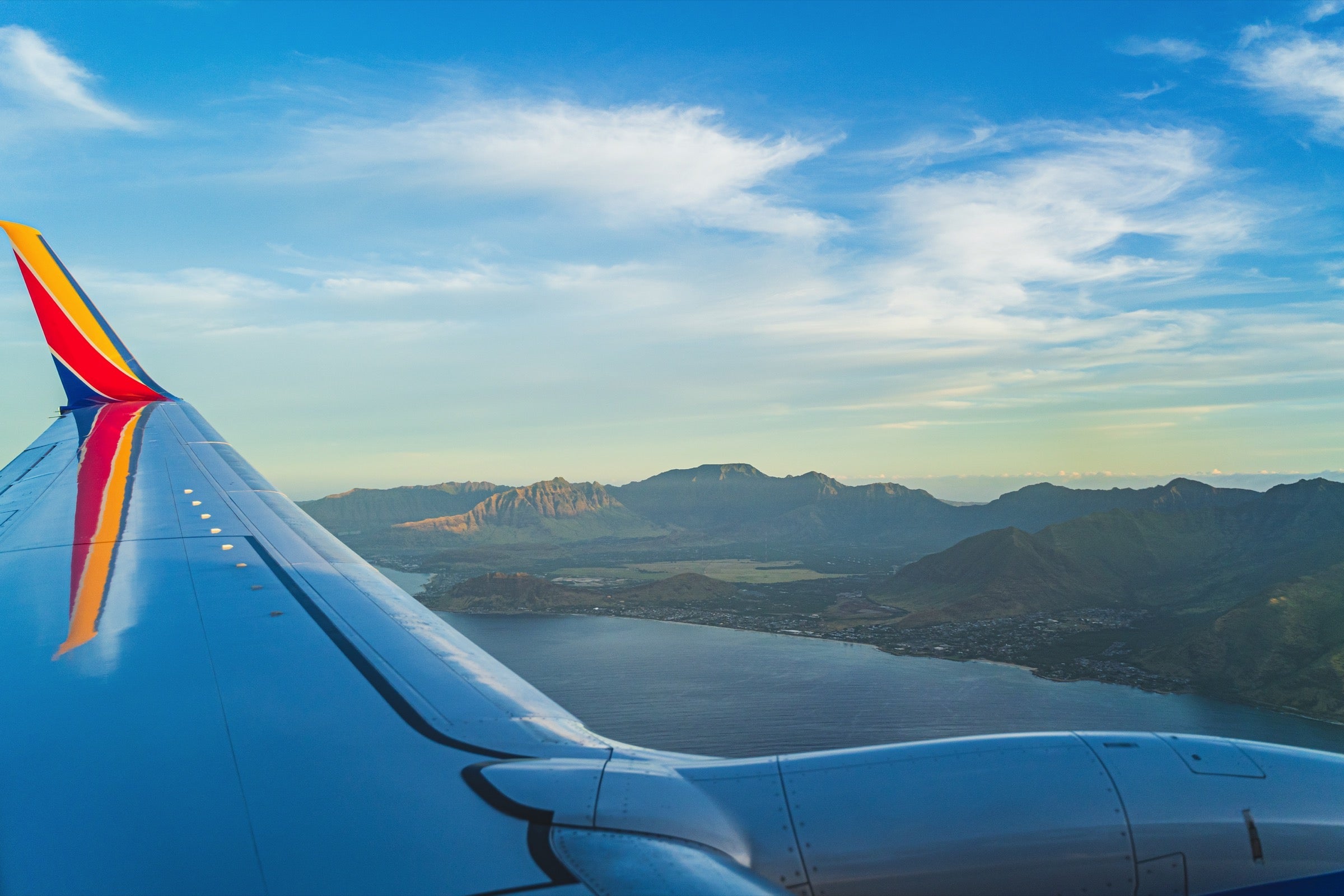 View from a Southwest plane over Oahu