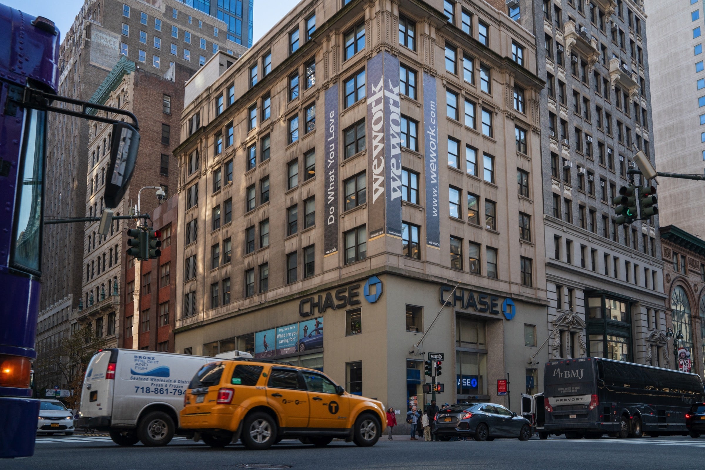 WeWork coworking space in Manhattan, NY