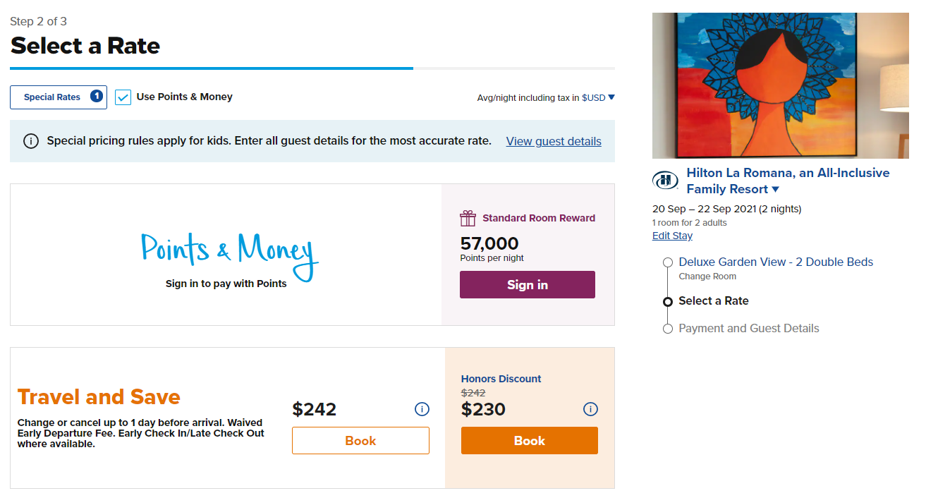 Pricing for Hilton La Romana