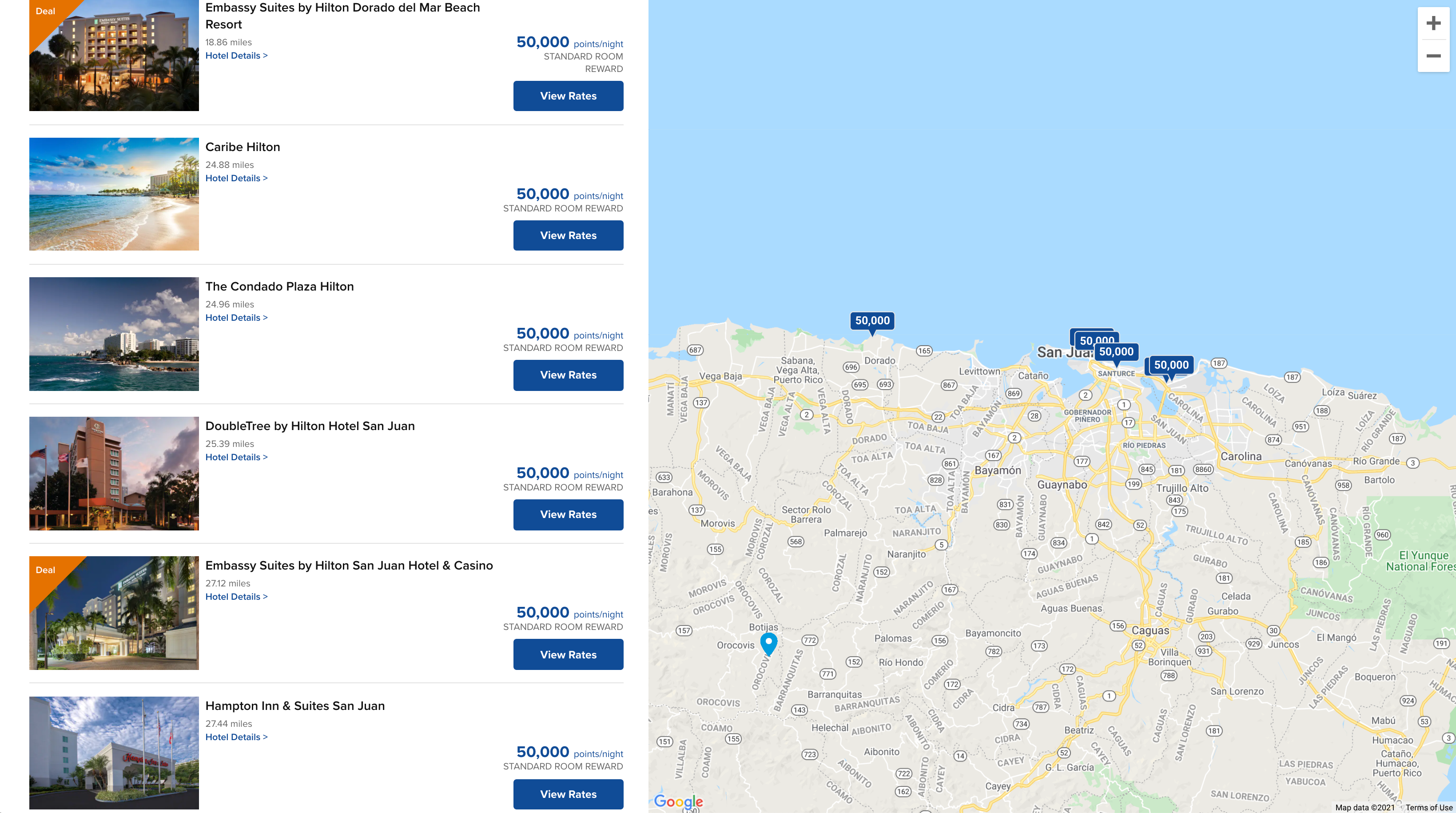 Hilton Puerto Rico map