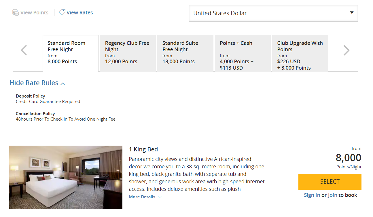 Award booking with Hyatt
