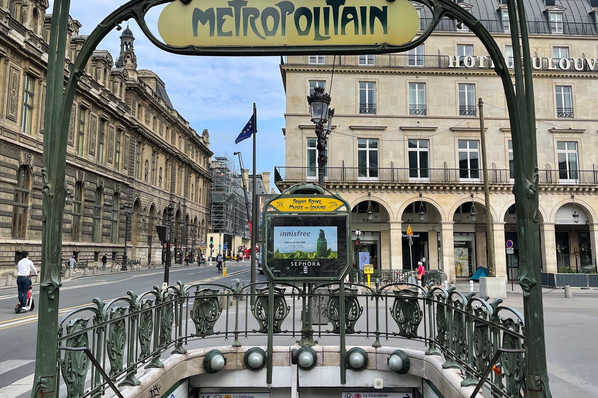 A Metro stop in Paris