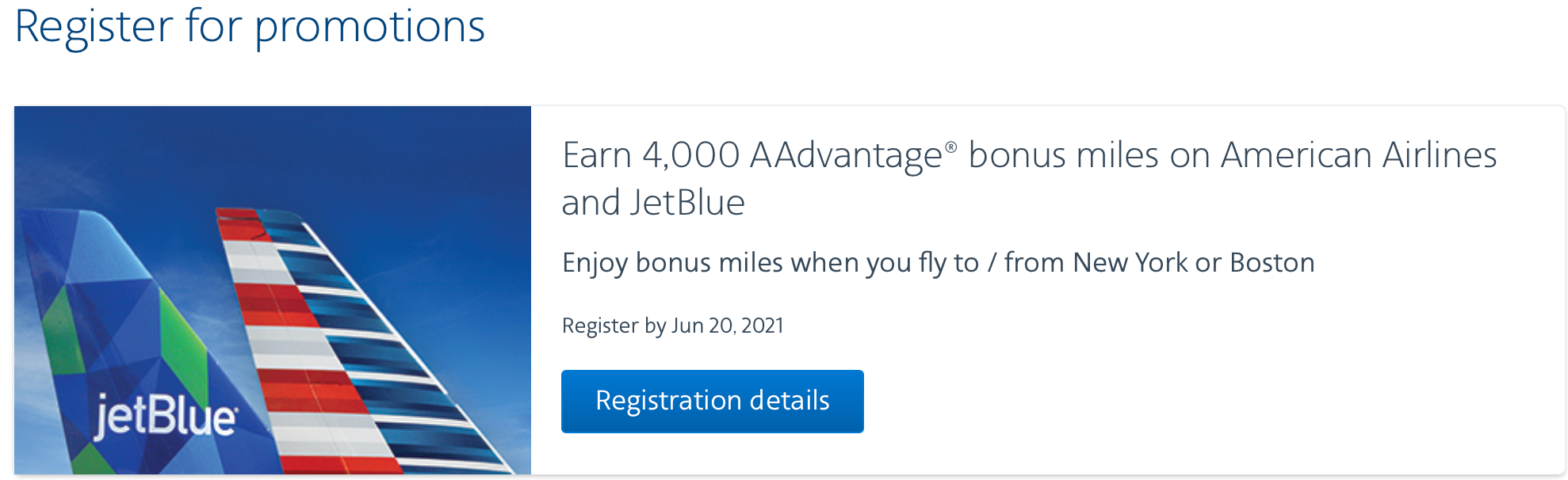 AA JetBlue promo