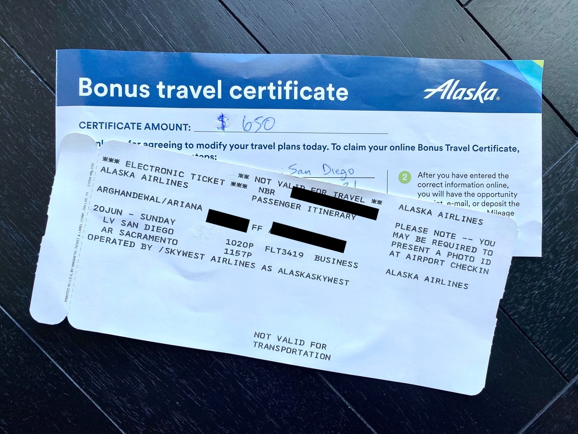 Alaska Airlines bump voucher upgrade