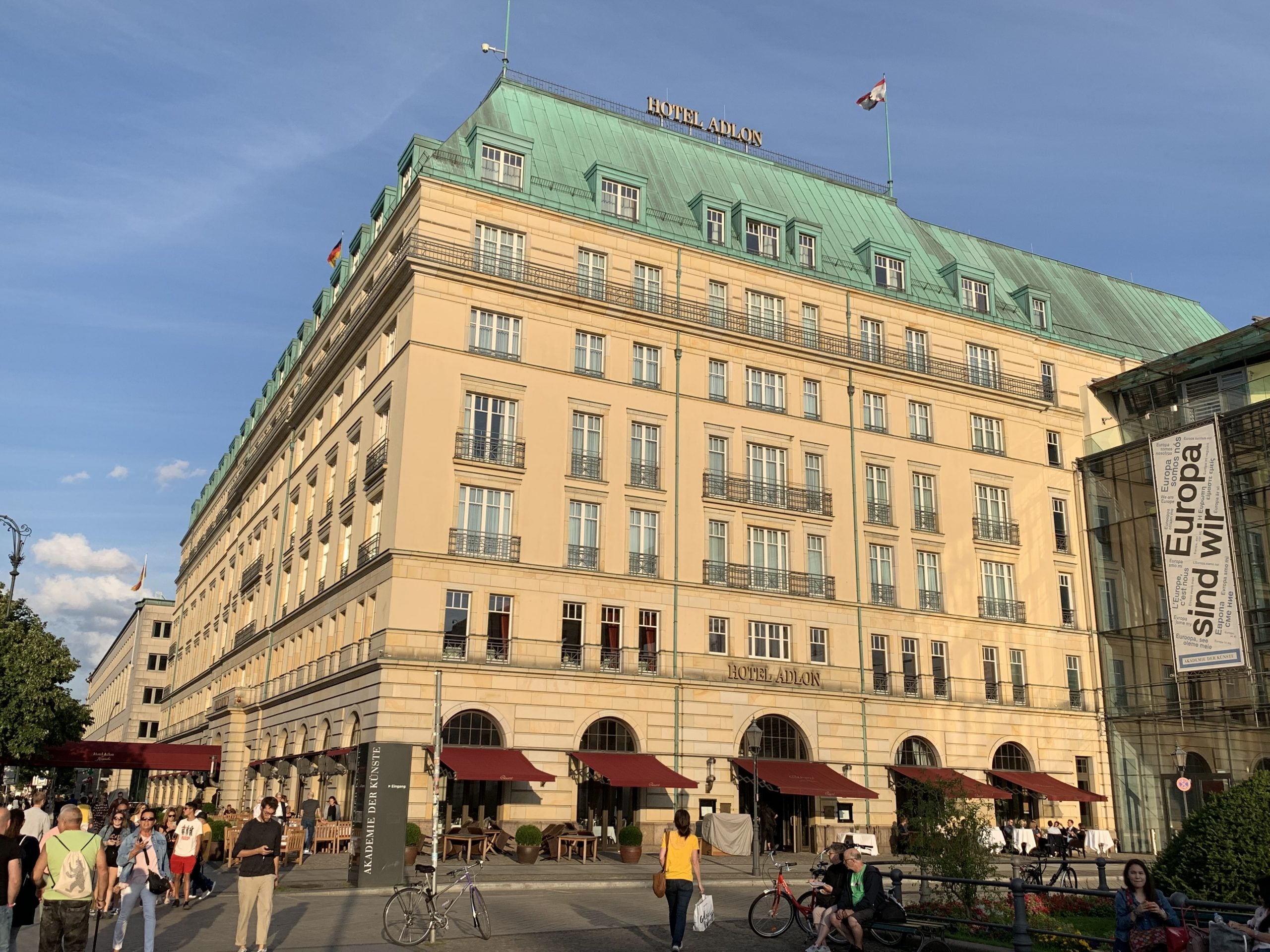 Photo of the Adlon Kempinski Hotel in Berlin.