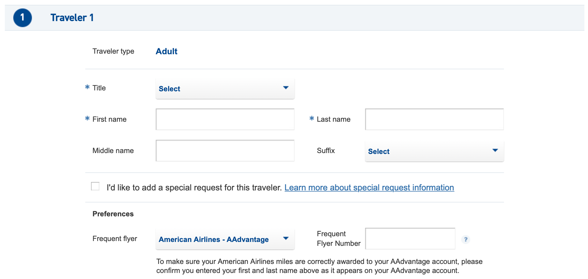 Crediting JetBlue flights to American