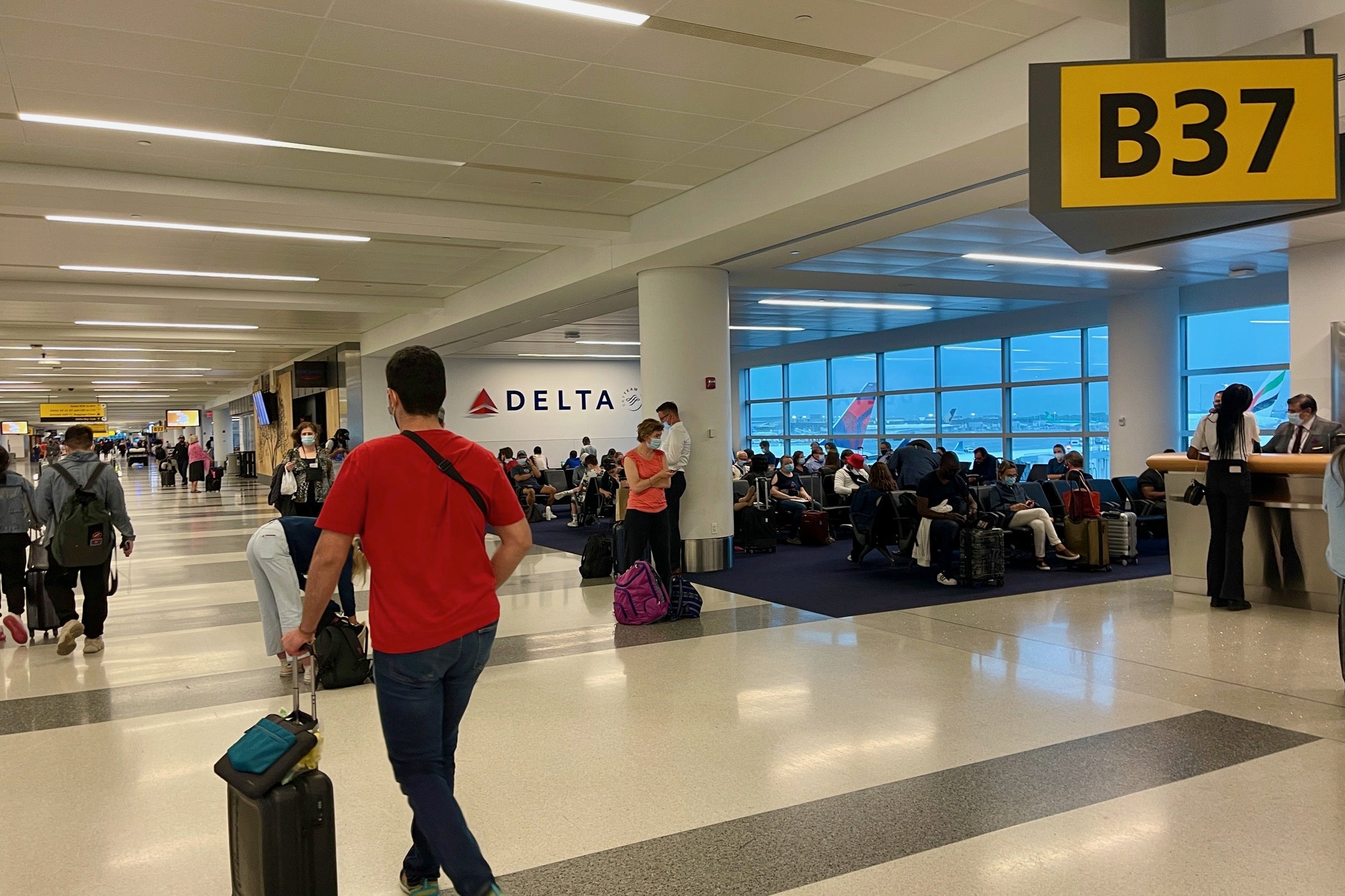 Facing away from Gate B37 at JFK airport