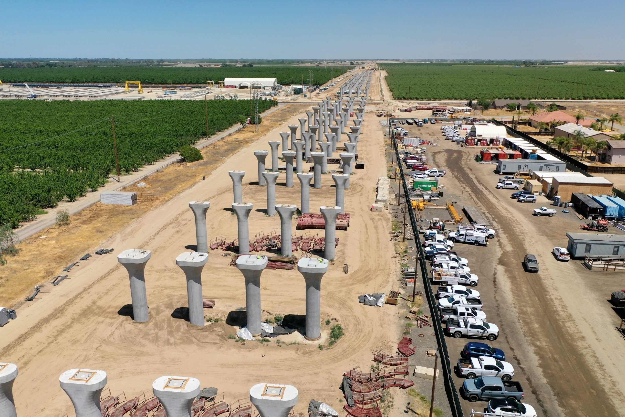 California high-speed rail under construction May 2021. (Photo courtesy Buildhsr.com)