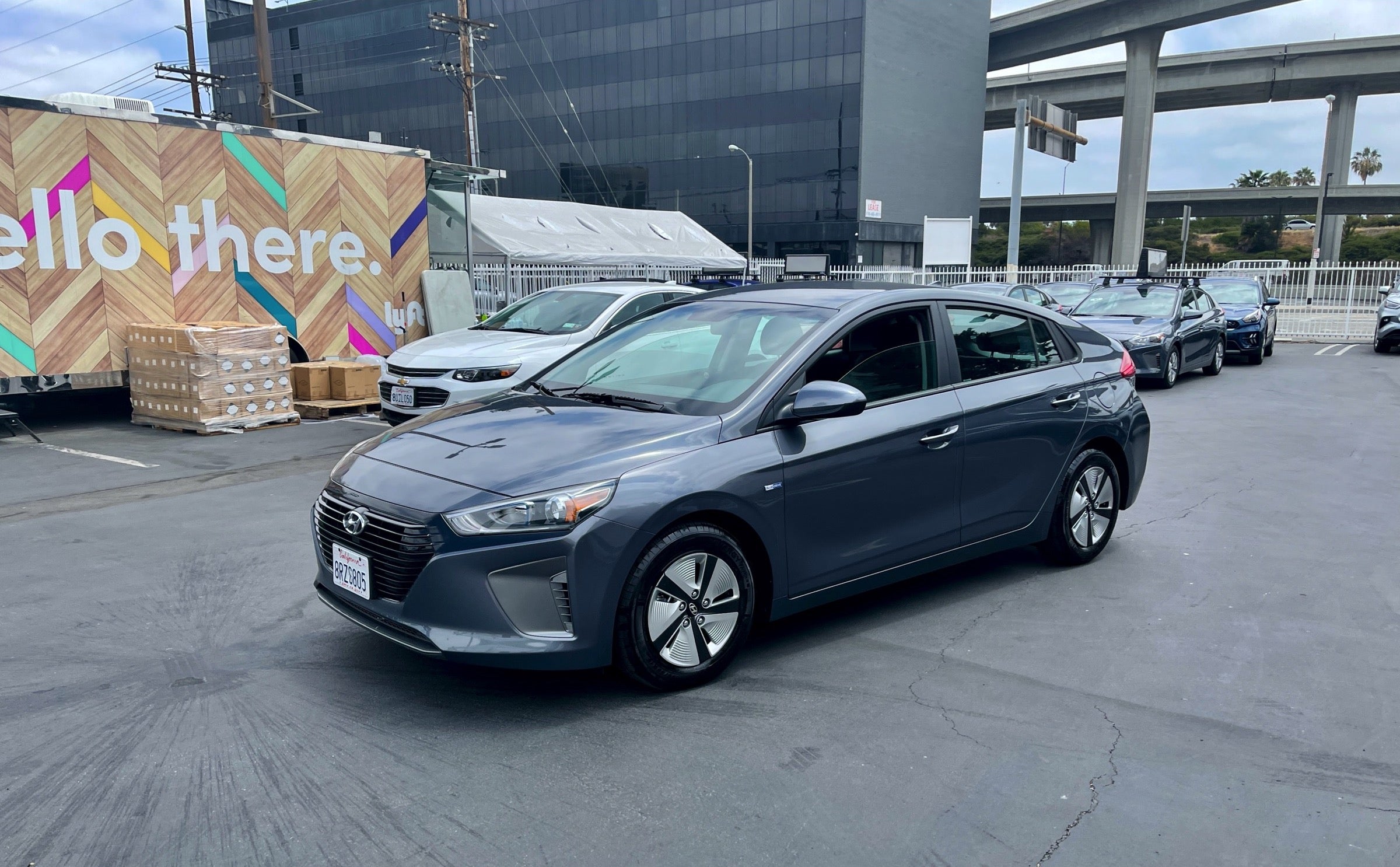 Hyundai Ioniq Hybrid Lyft rental car