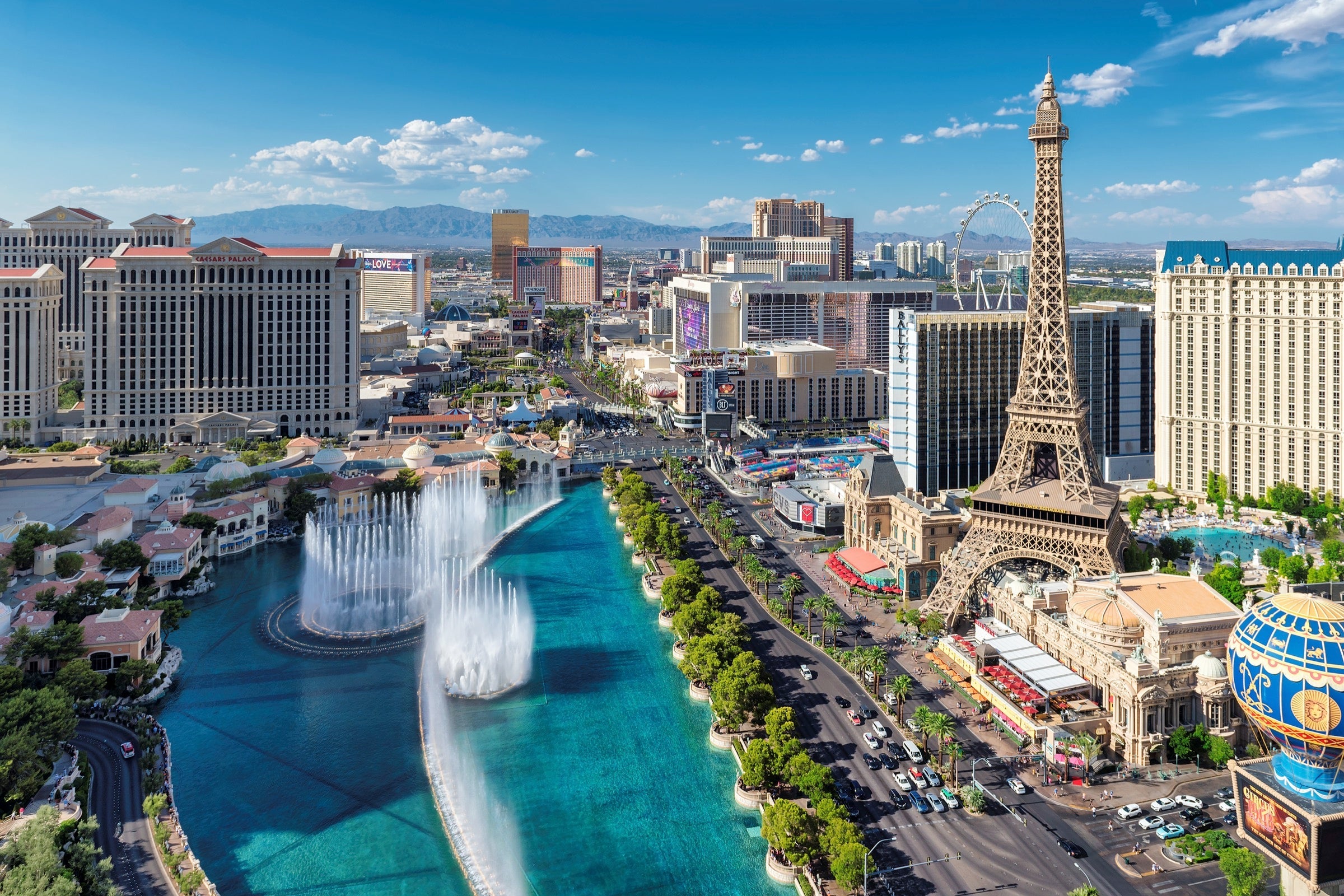 Looking down the Las Vegas Strip