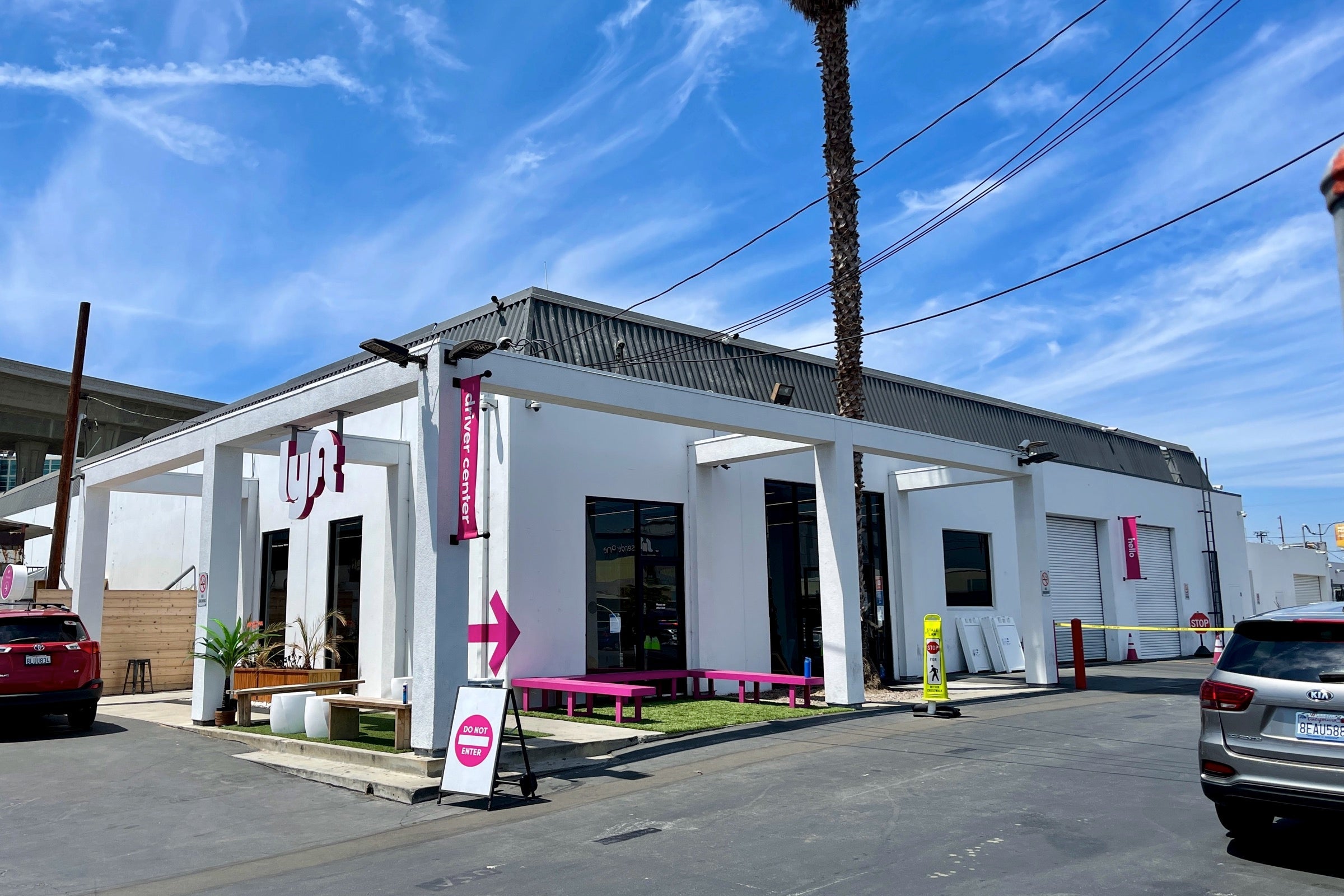 Lyft Driver Center and Lyft Rental pickup building near LAX