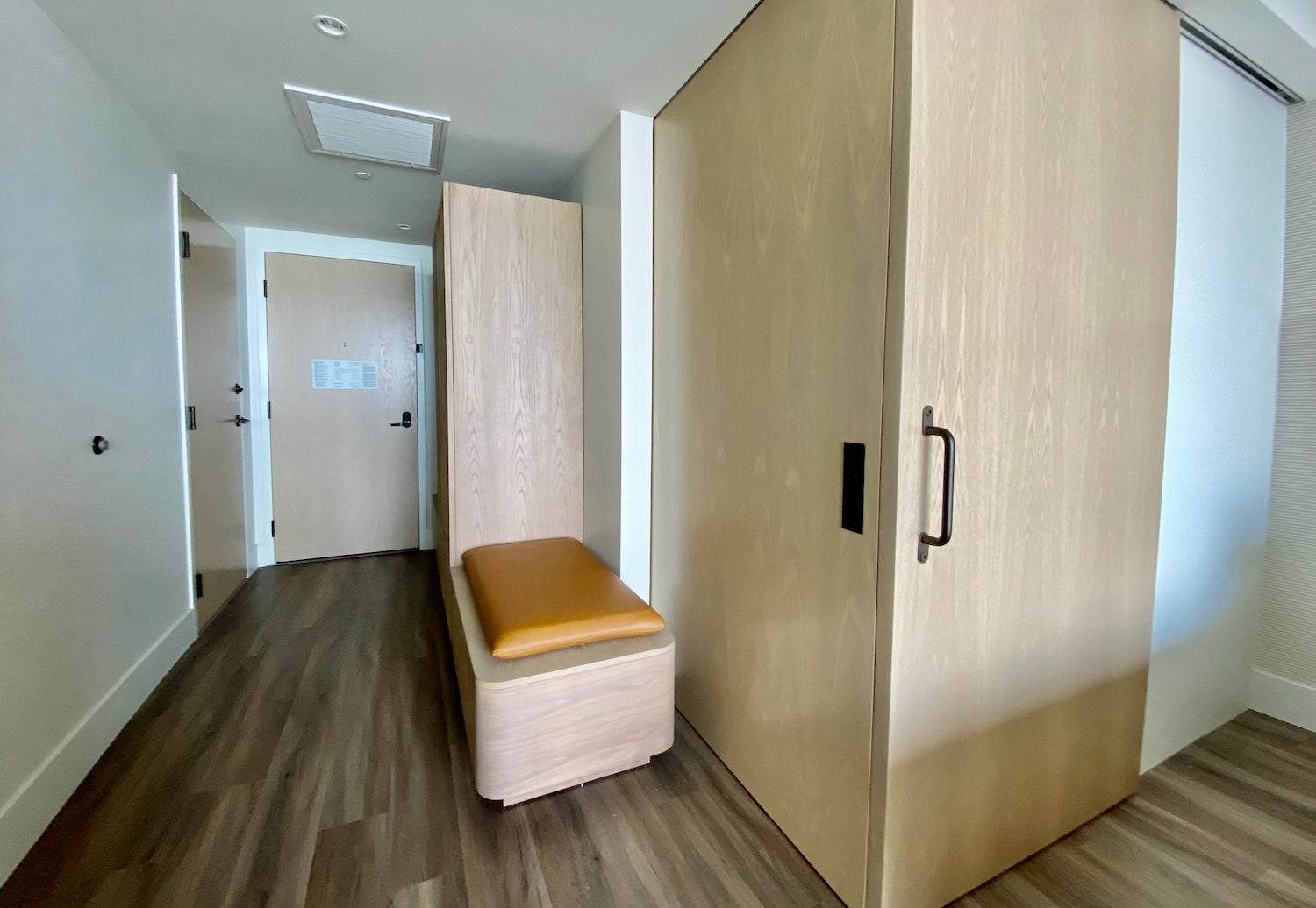 Mission Pacific Hotel bathroom doors