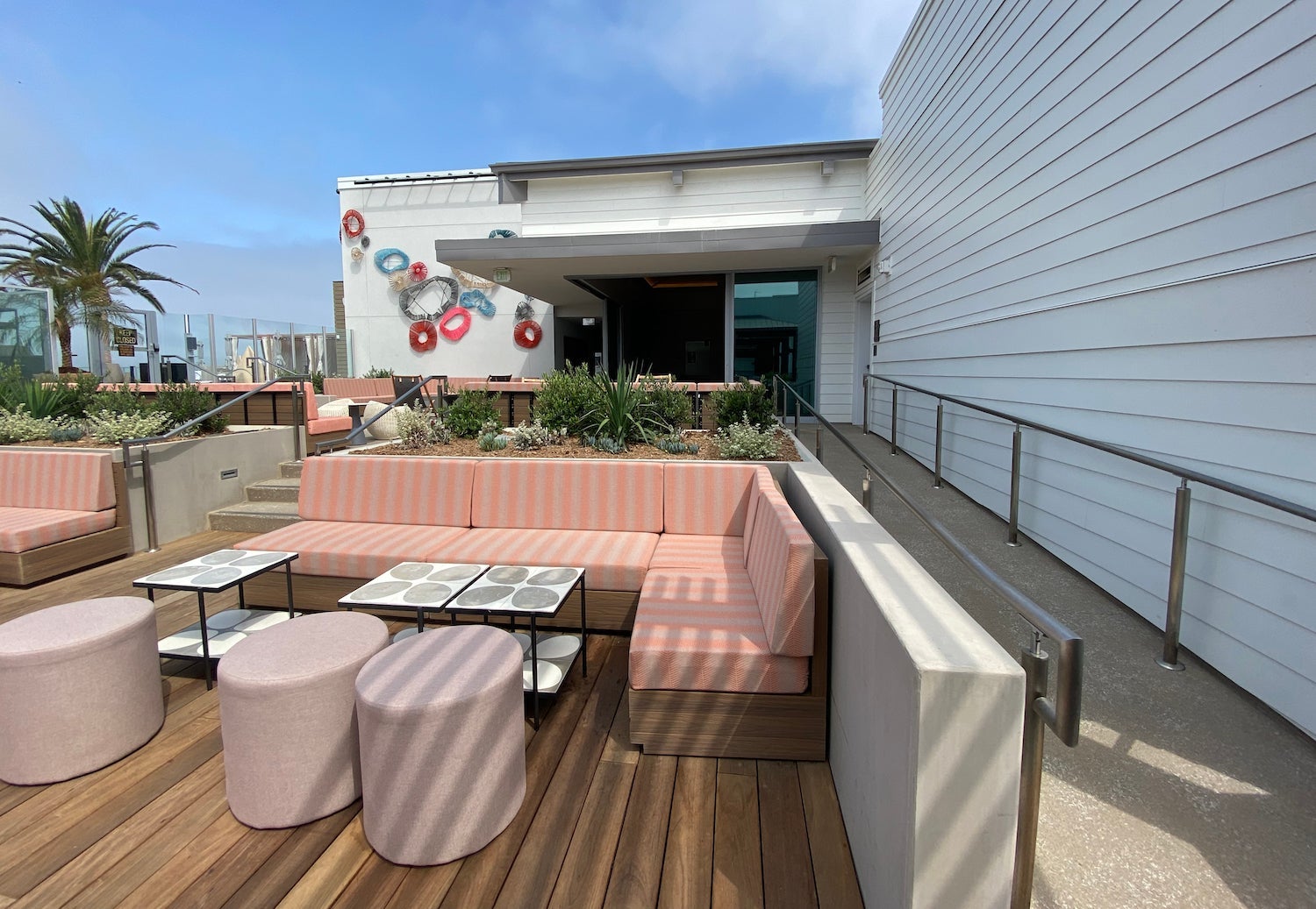 Wheelchair ramp leading up to The Rooftop Bar at Mission Pacific