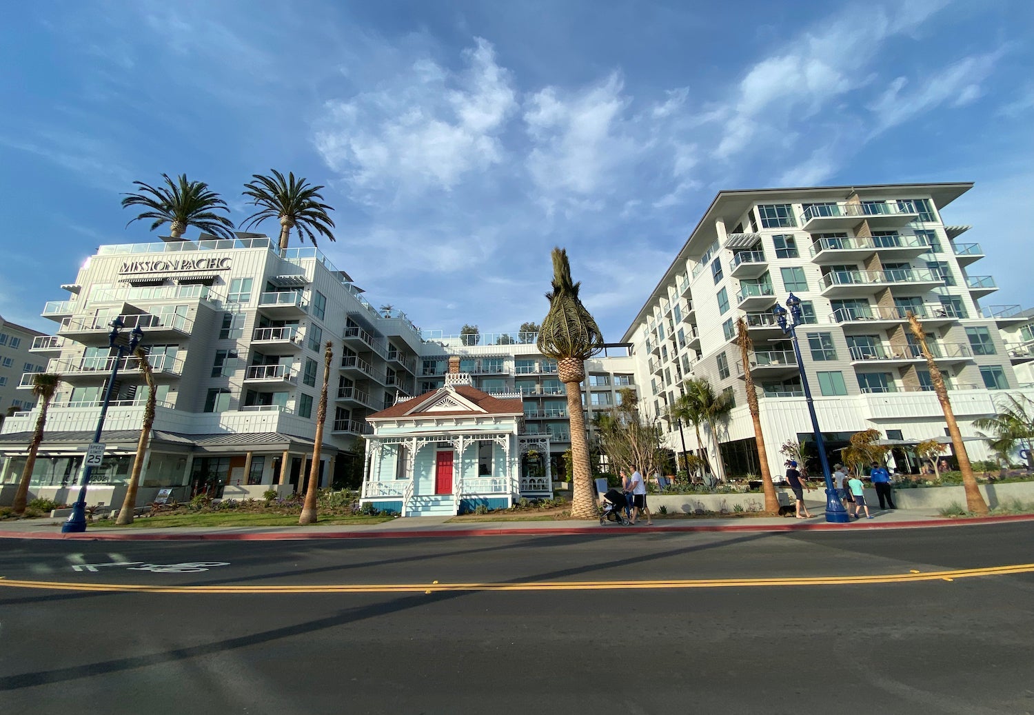 Mission Pacific Hotel viewf rom the pier