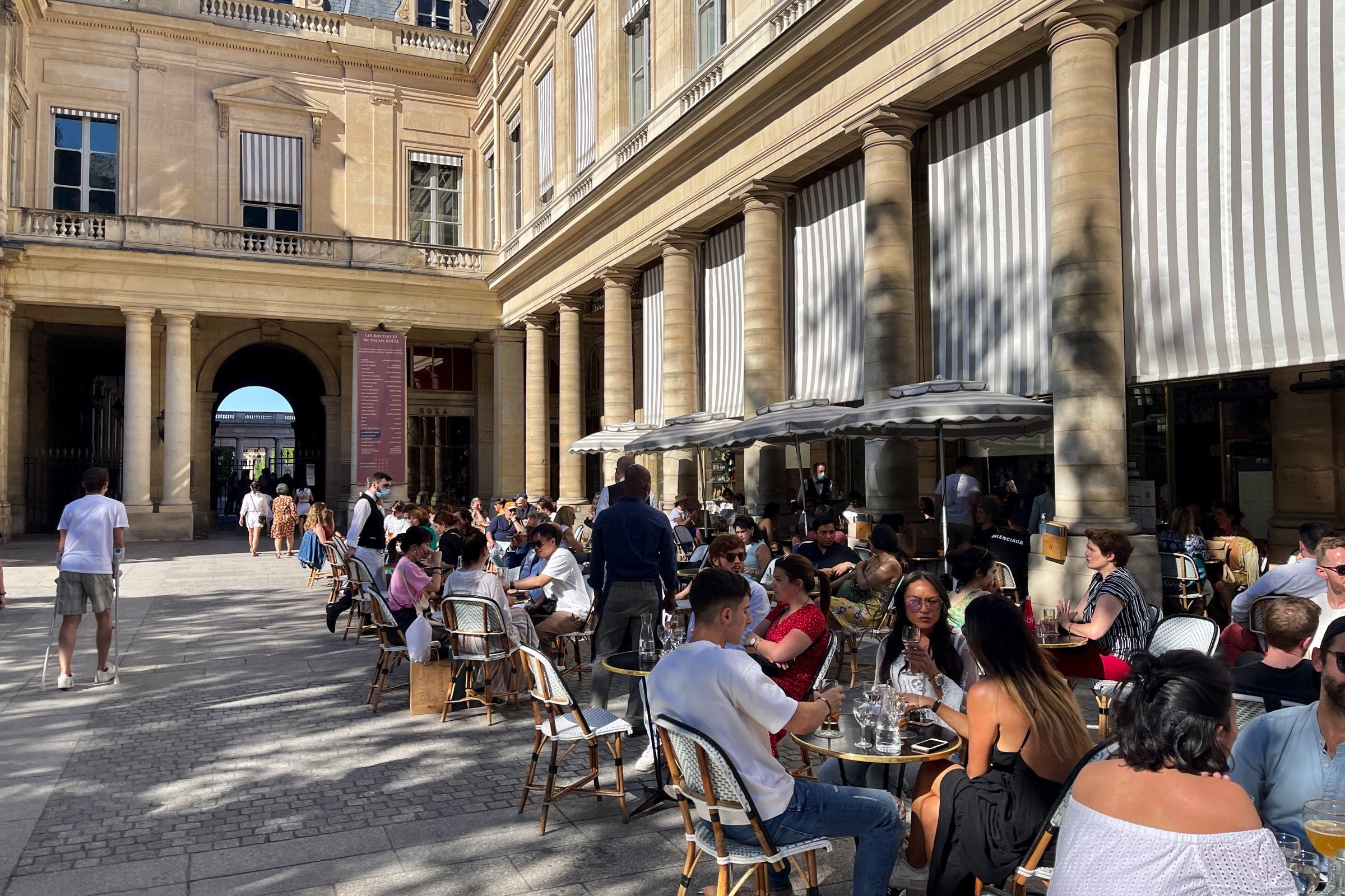 Outdoor dining at a Paris cafe