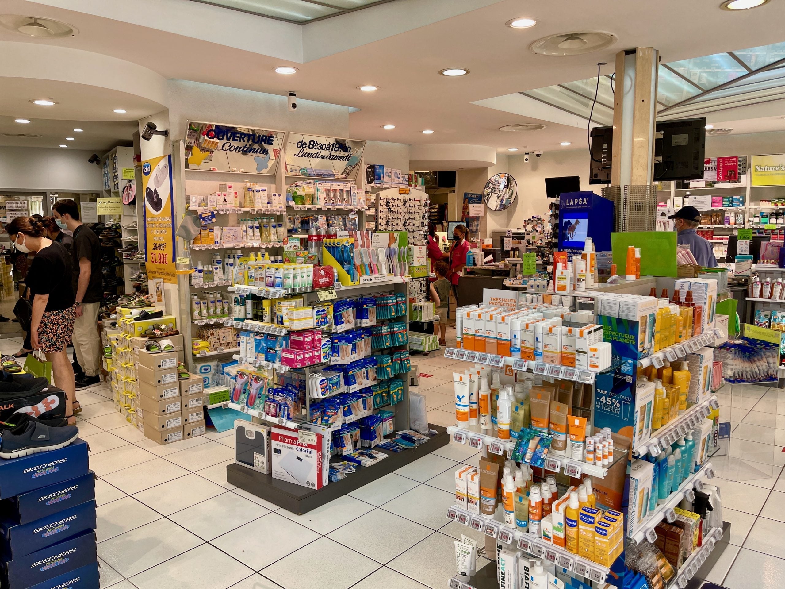 Pharmacy interior in Nice, France