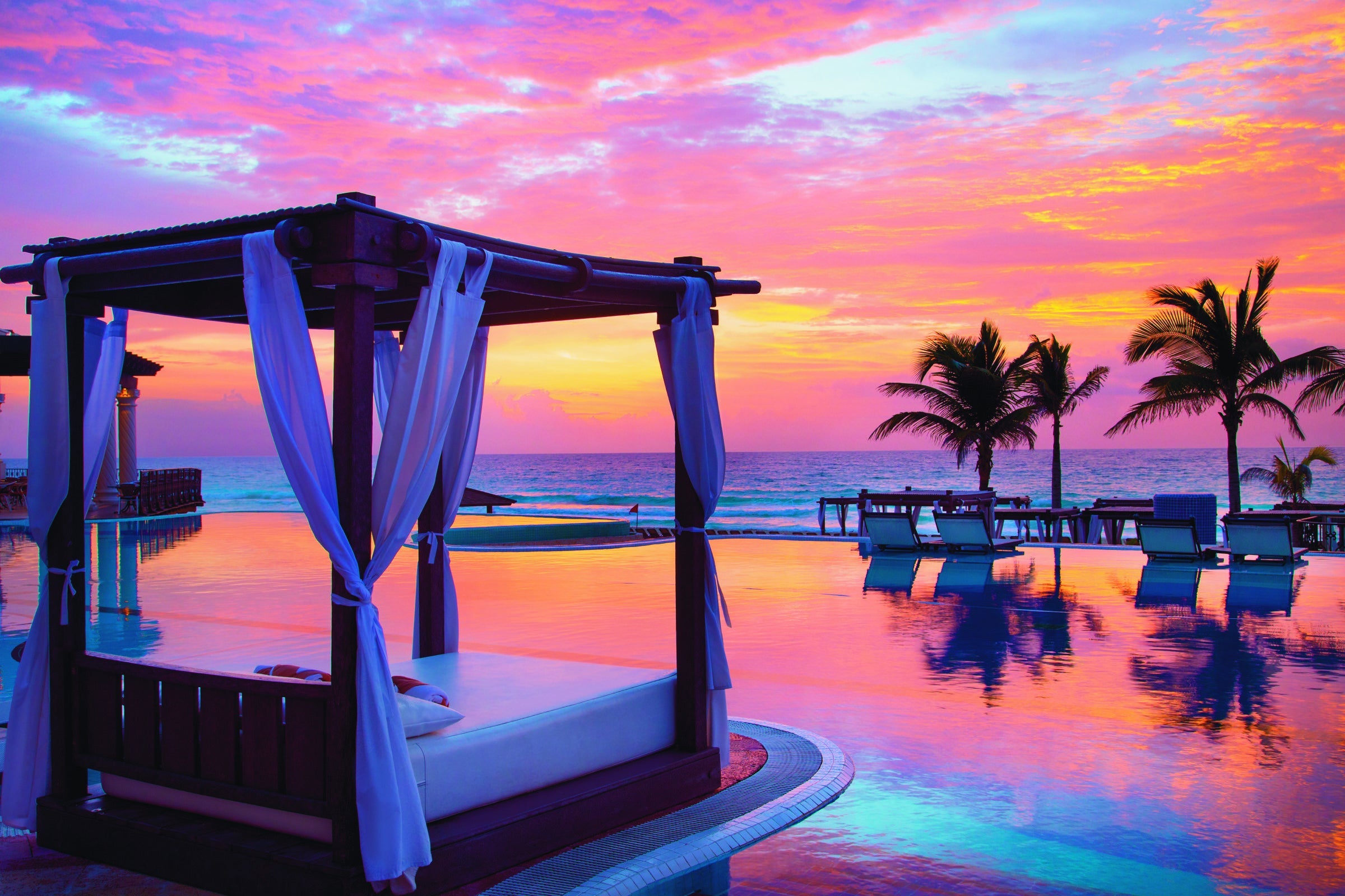 Pool cabana at the Hyatt Zilara Cancun