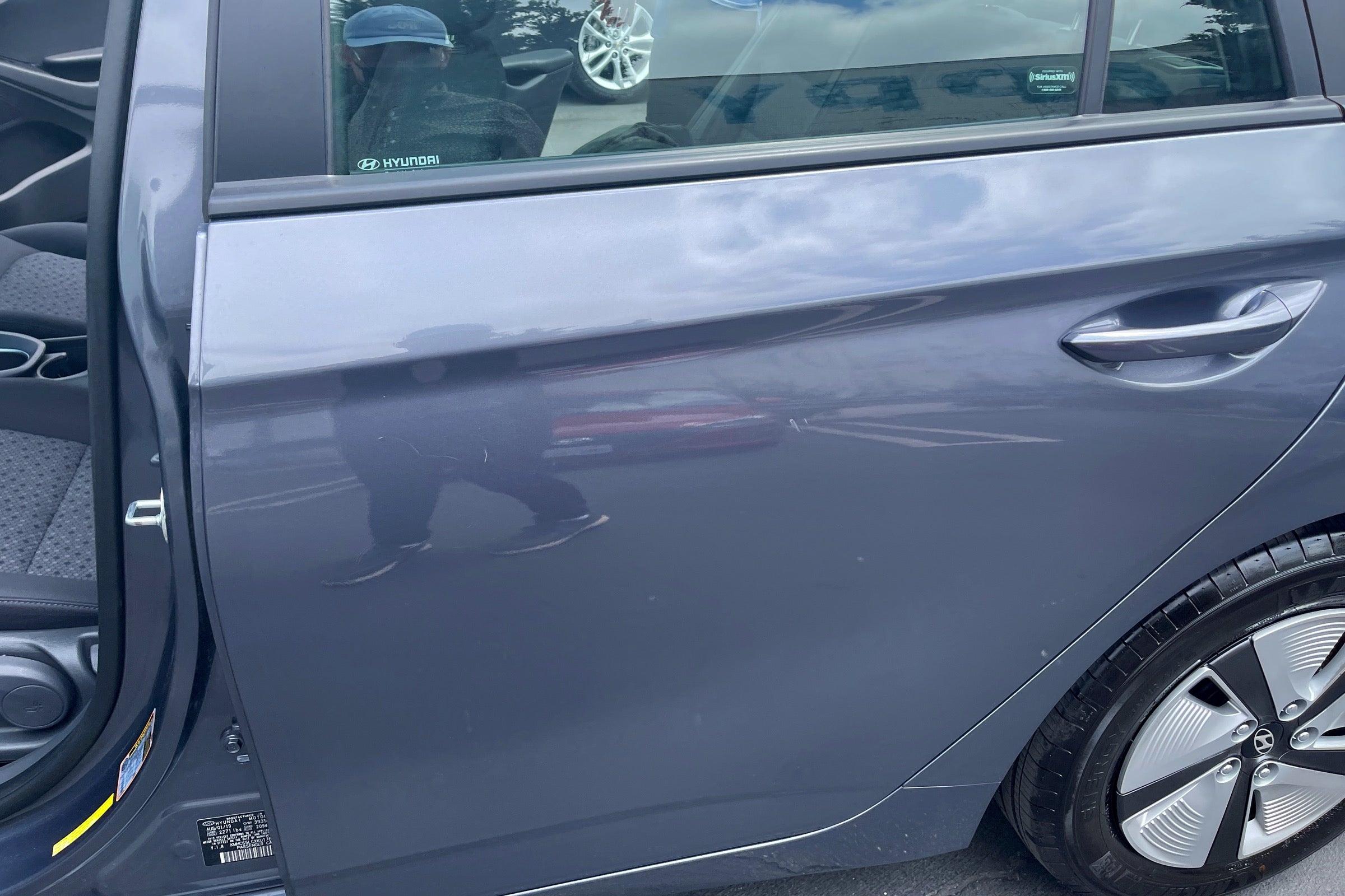 Scratches on Hyundai Ioniq door