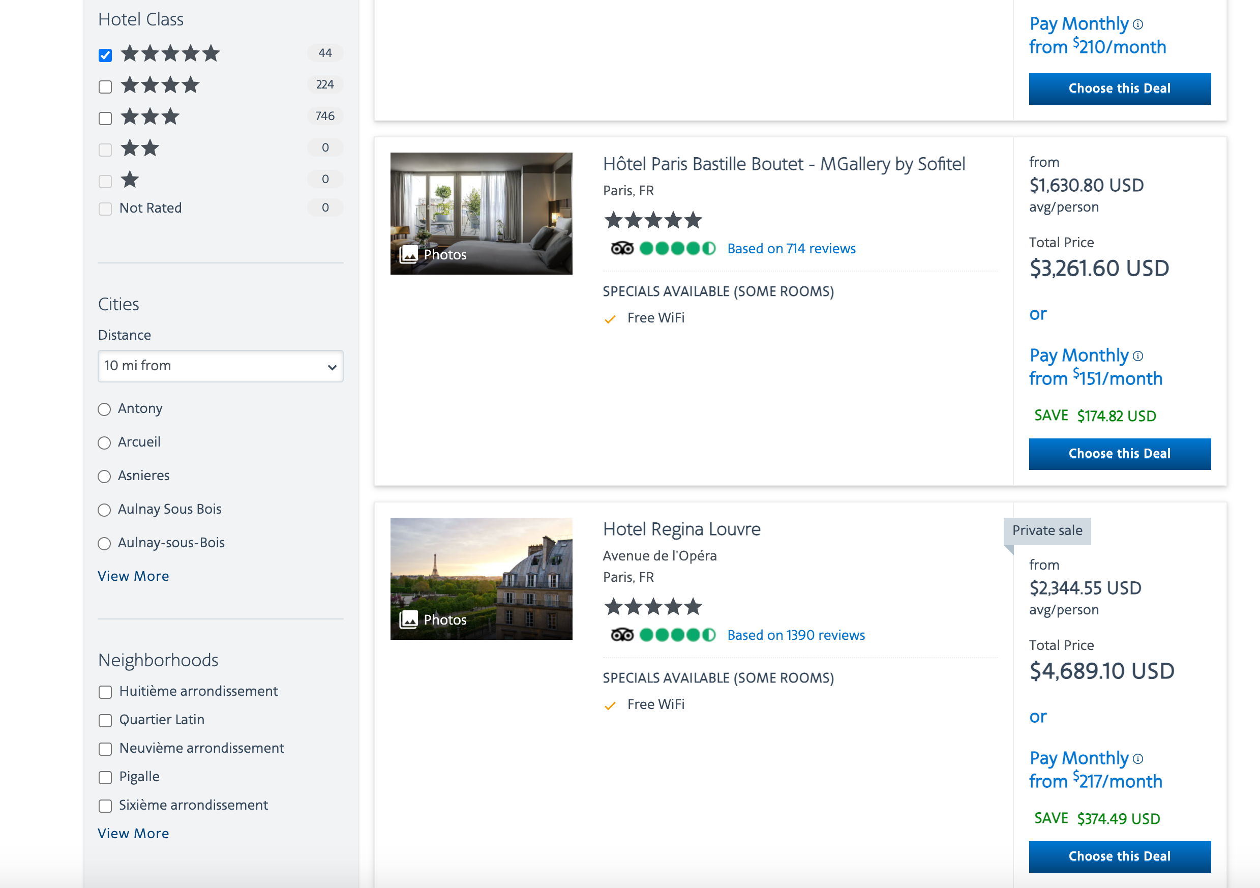 Screenshot courtesy AAVacations.