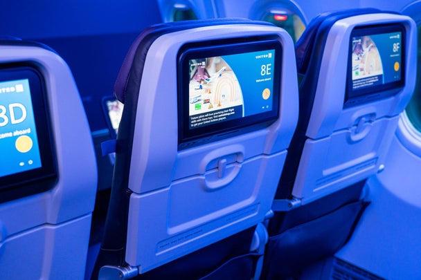 United 737 Max 8 New Interior Next IFE Media Tour-10