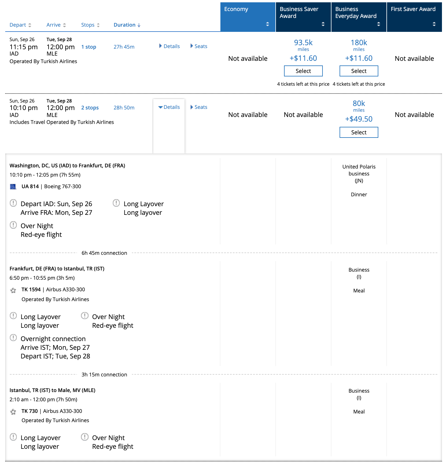 United iad-mle award