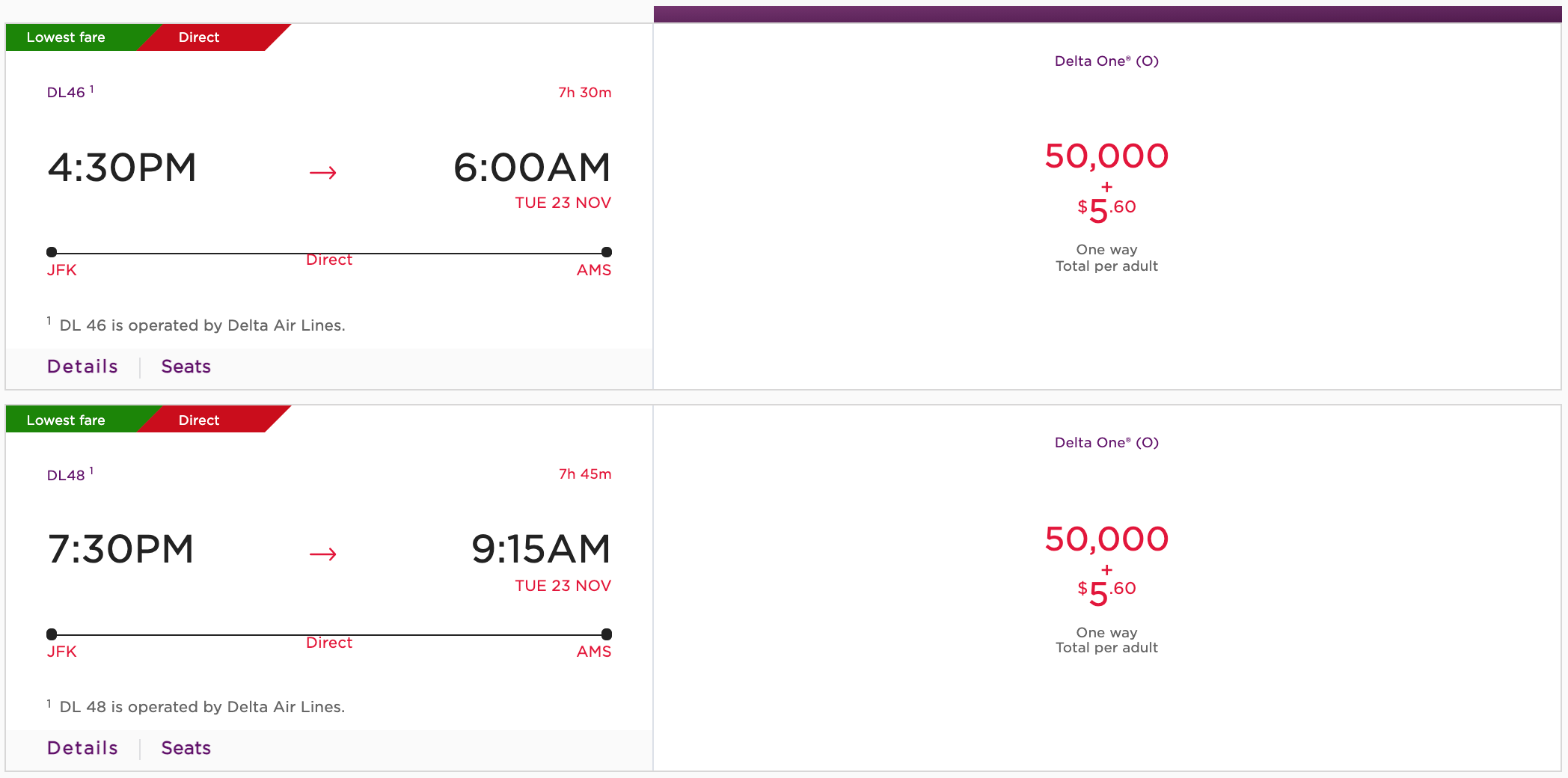 Virgin Atlantic Delta award