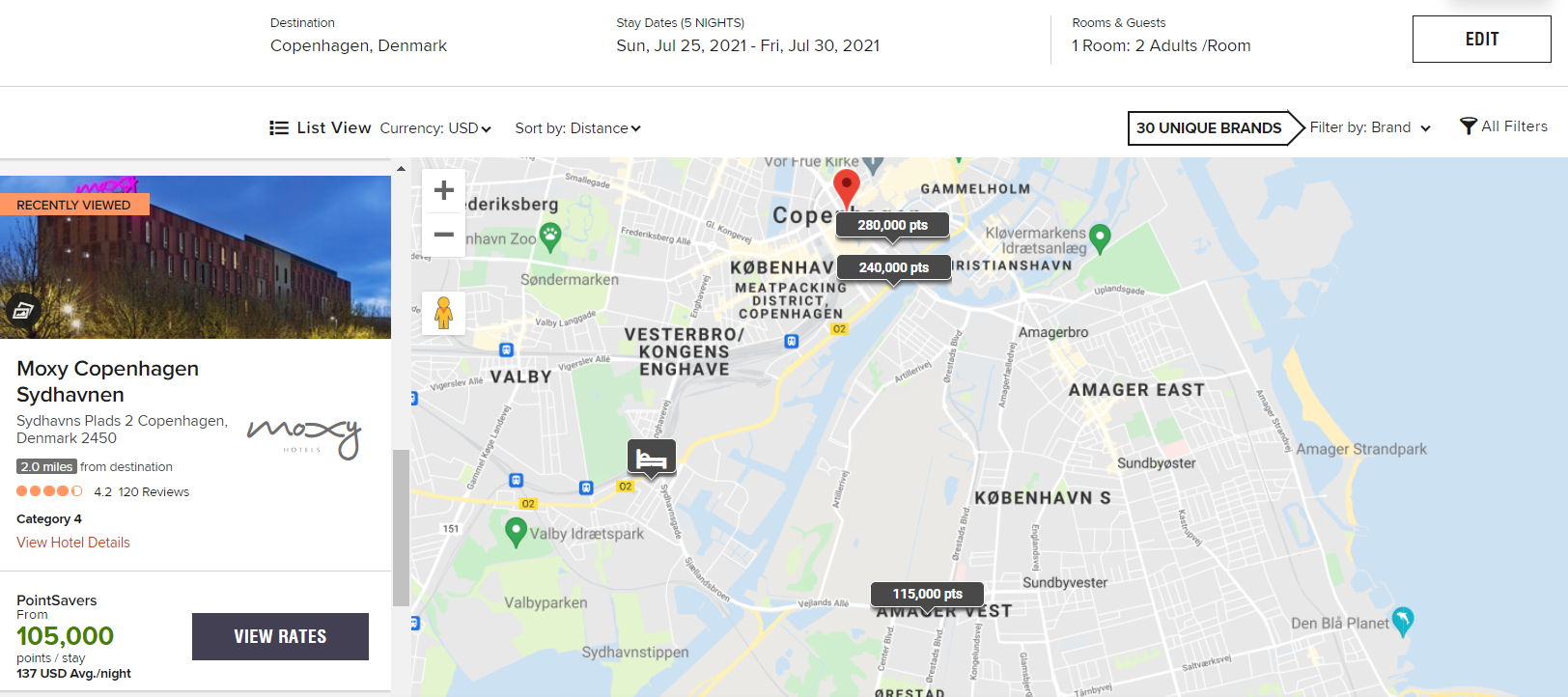 Marriott awards in Copenhagen