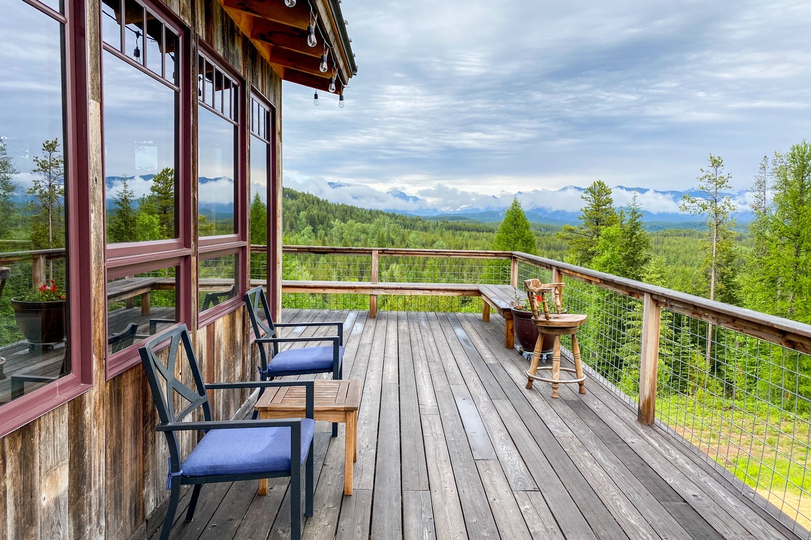balcony overlooking trees