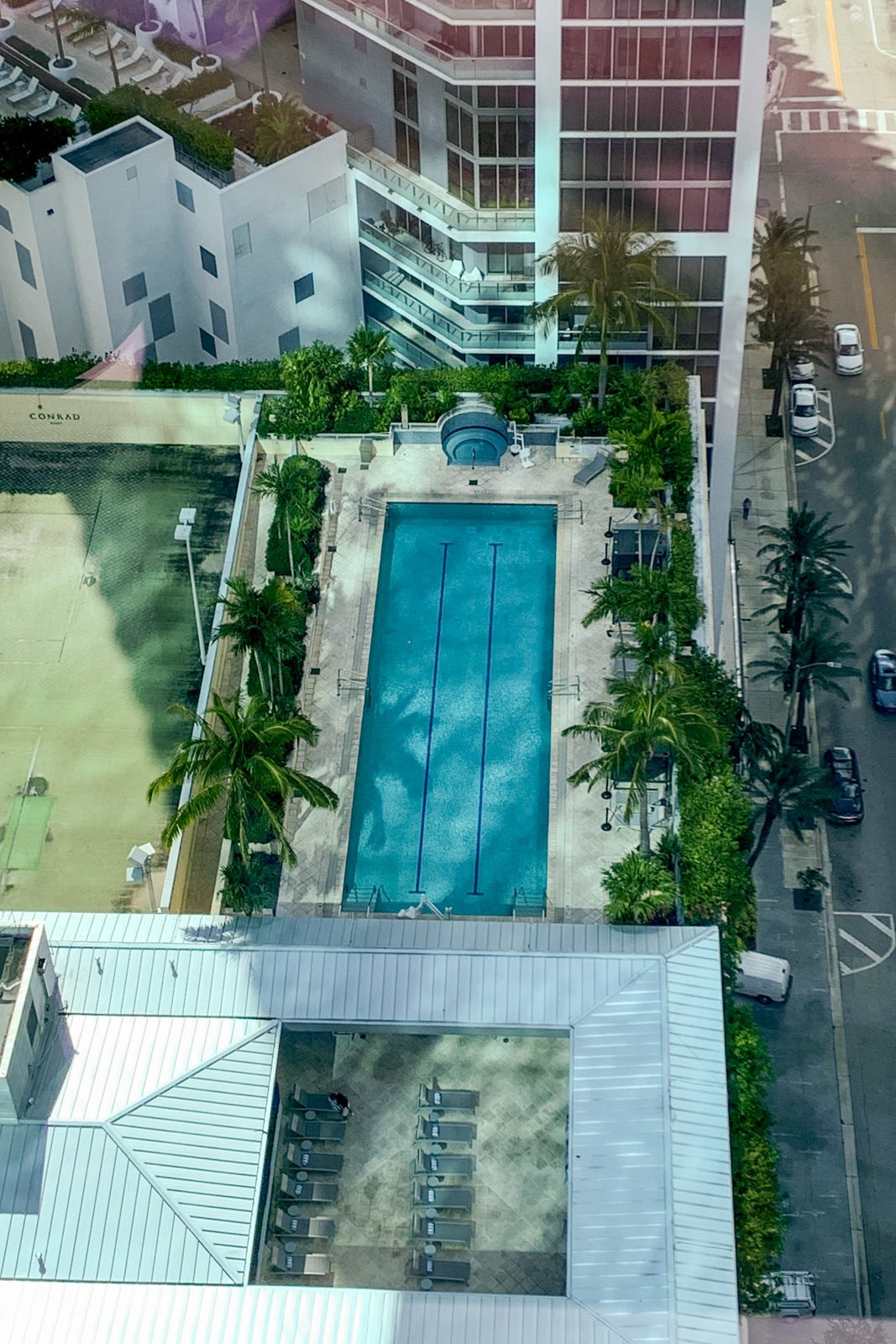 Conrad Miami pool as soon from hotel. (Photo by Clint Henderson/The Points Guy)