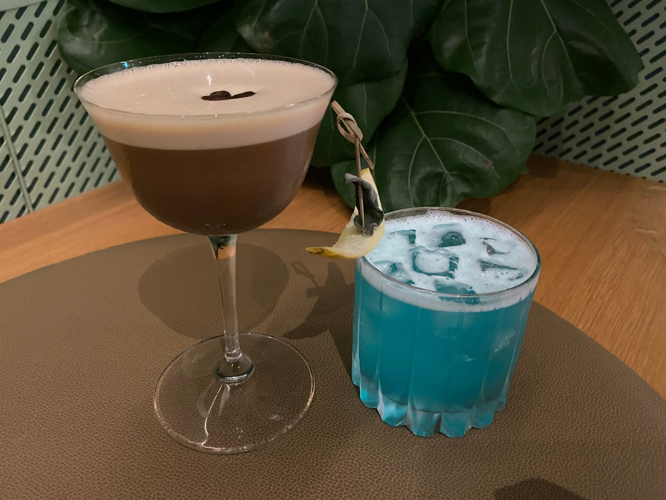 Vanilla High Voltage and The Equator cocktails found at Eden on Celebrity Cruises' Celebrity Apex cruise ship