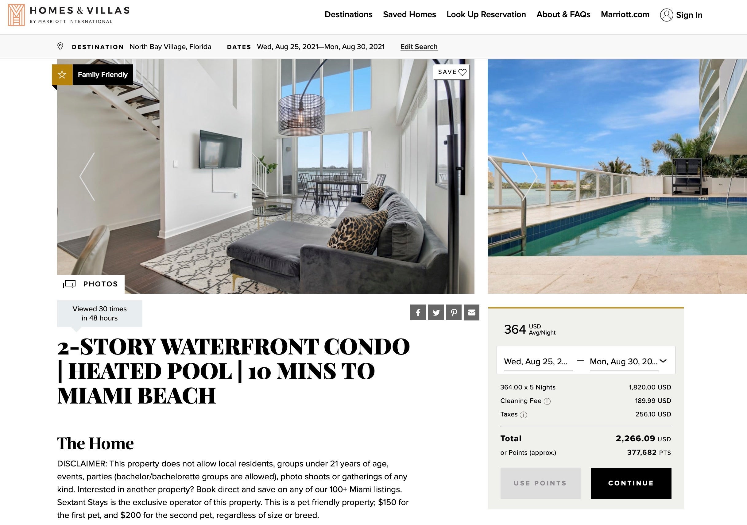 A Homes and Villas by Marriott stay near Miami