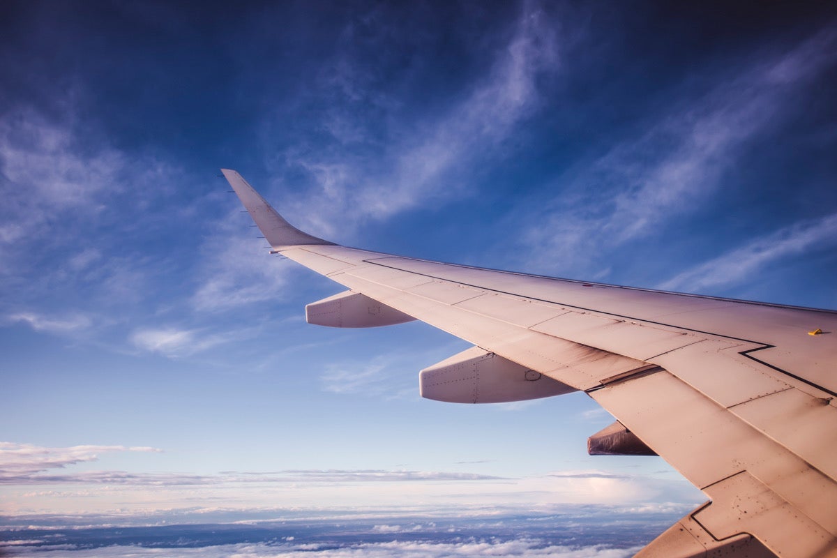 American Embrer takeoff wing view