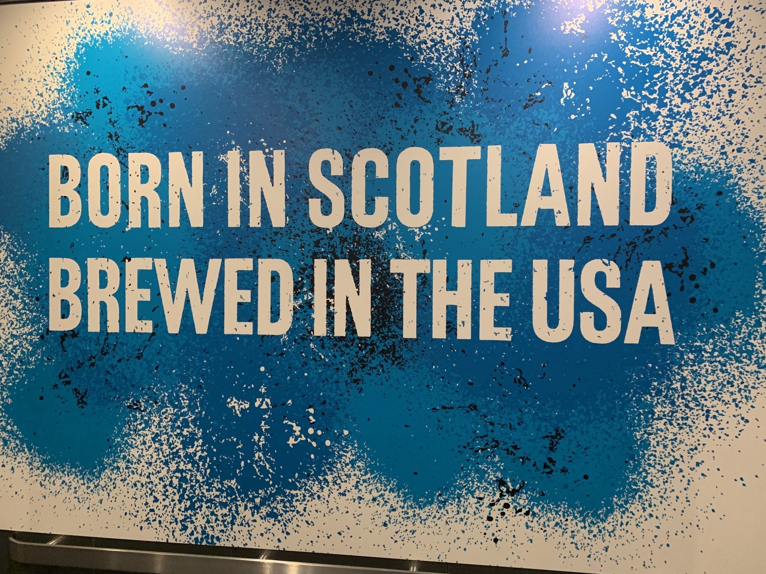 Born in Scotland. Brewed in the USA.