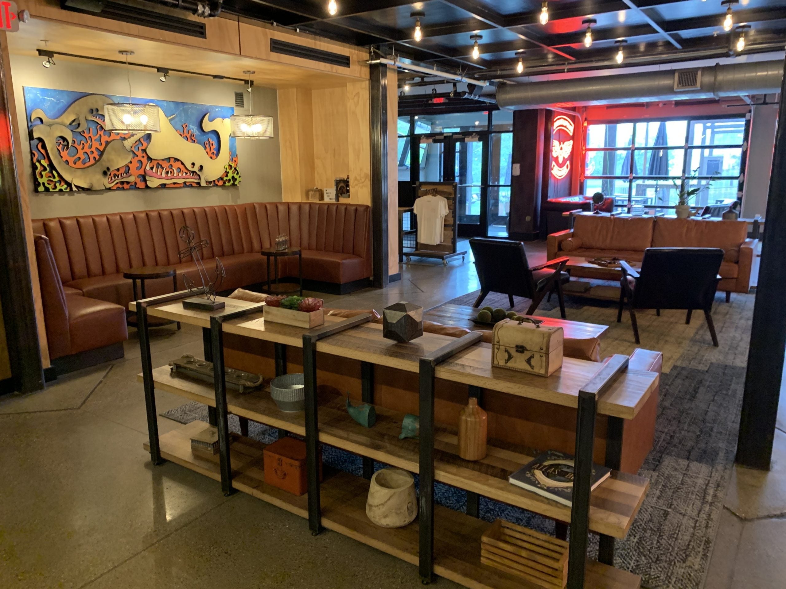 The lobby at the DogHouse.