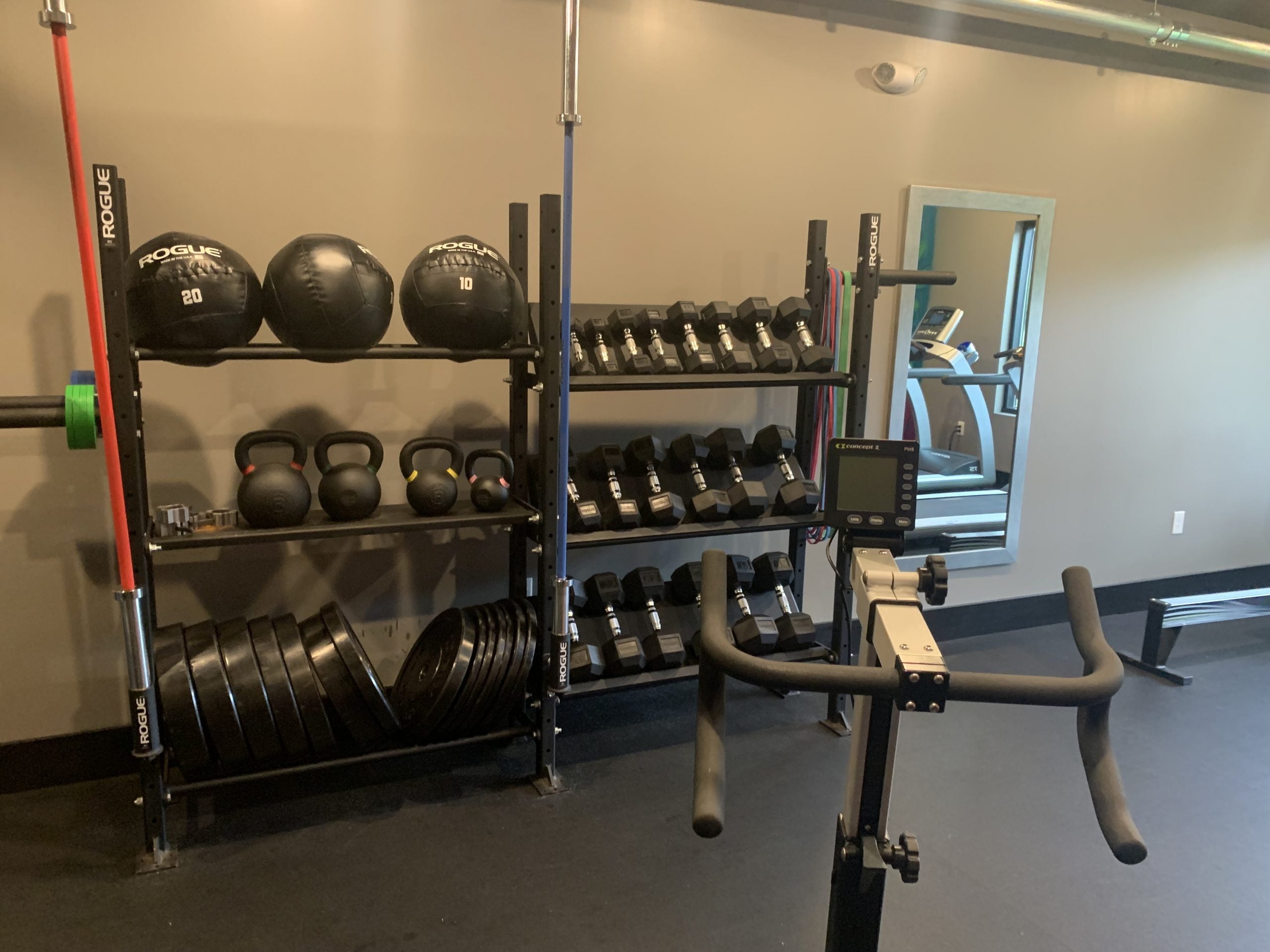 The fitness room at DogHouse.