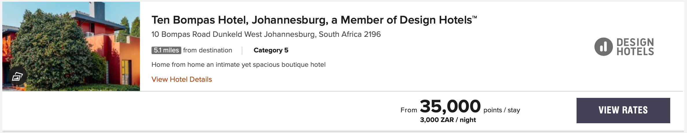 Marriott award night at the Ten Bompas Hotel, Johannesburg, a Member of Design Hotels