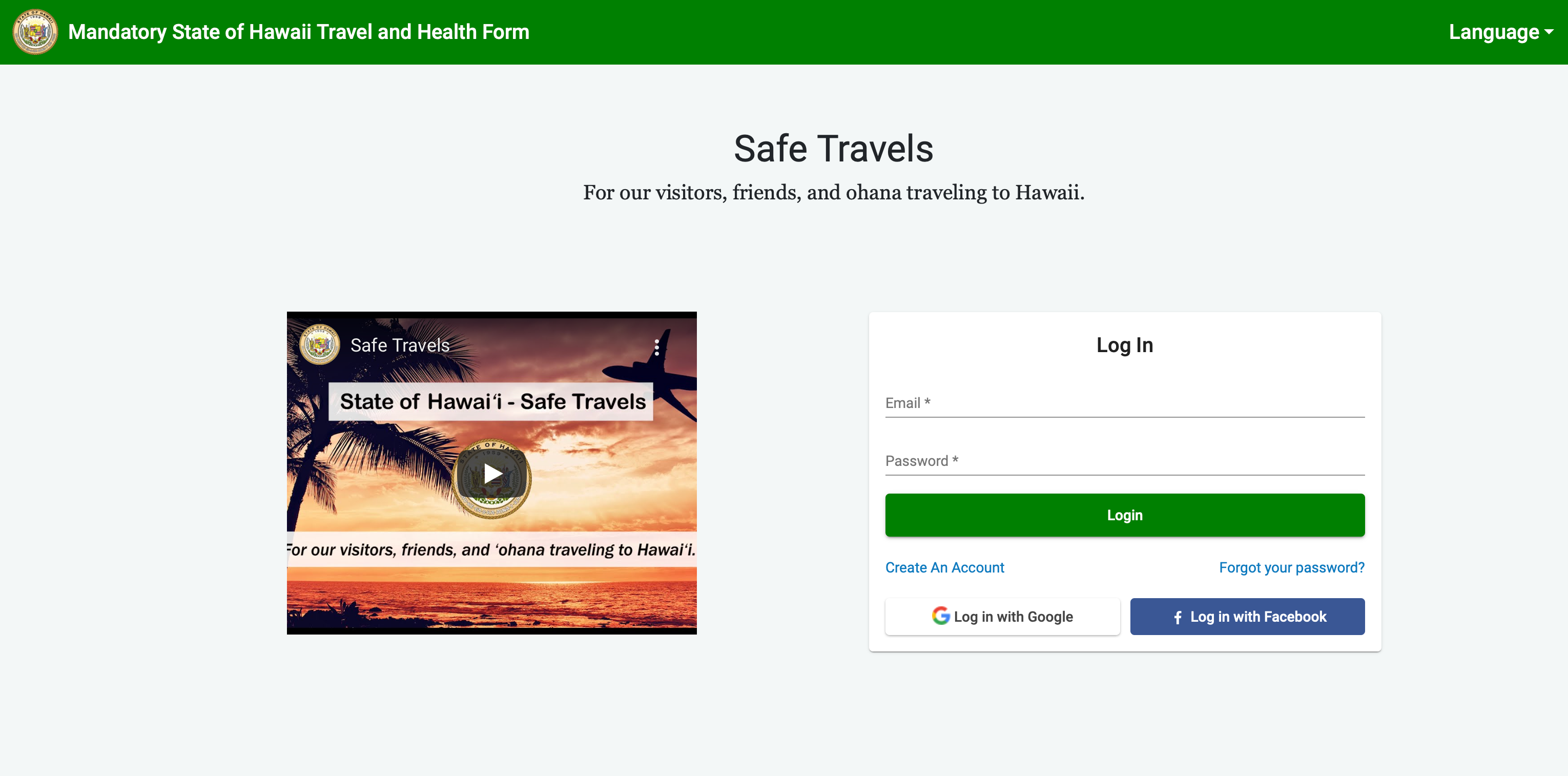 (Screenshot courtesy Safe Travel Hawaii)