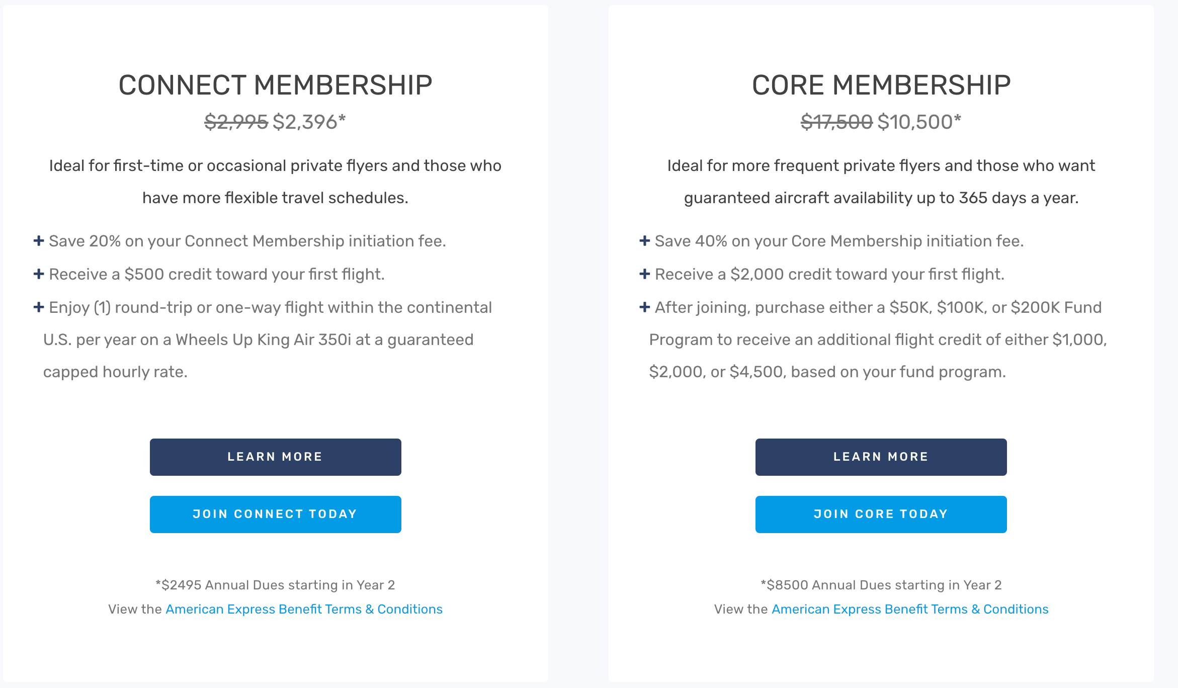 Wheels Up Amex benefits