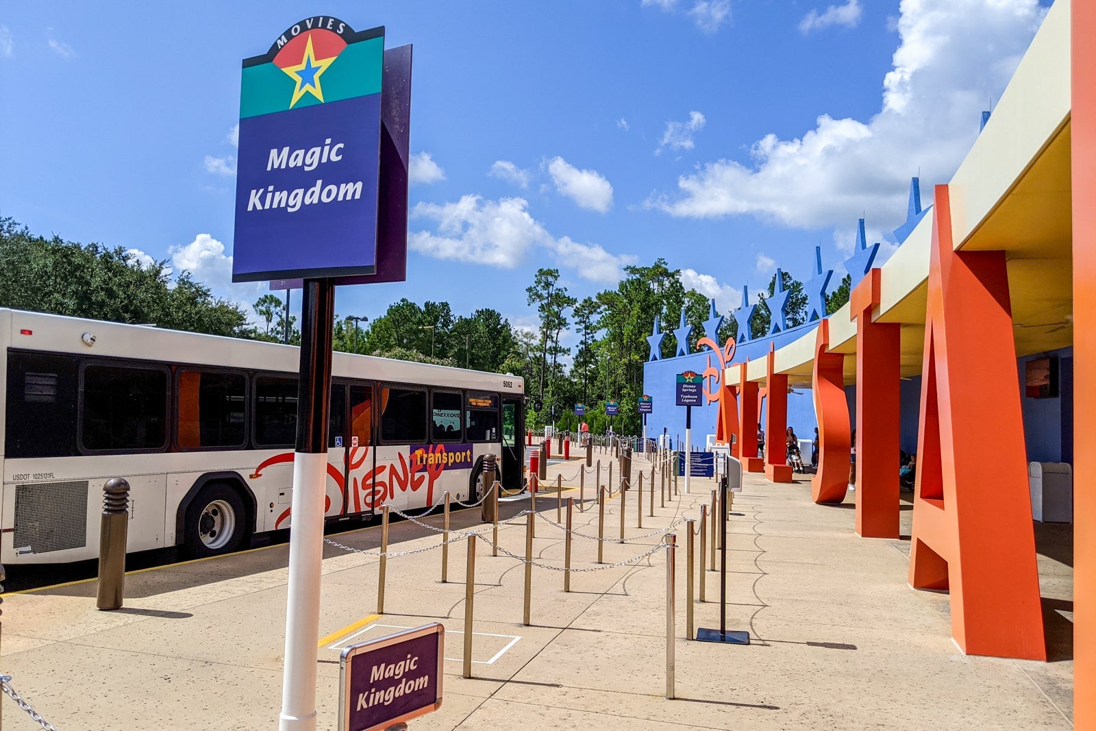 Bus transportation area at Disney's All-Star Movies Resort