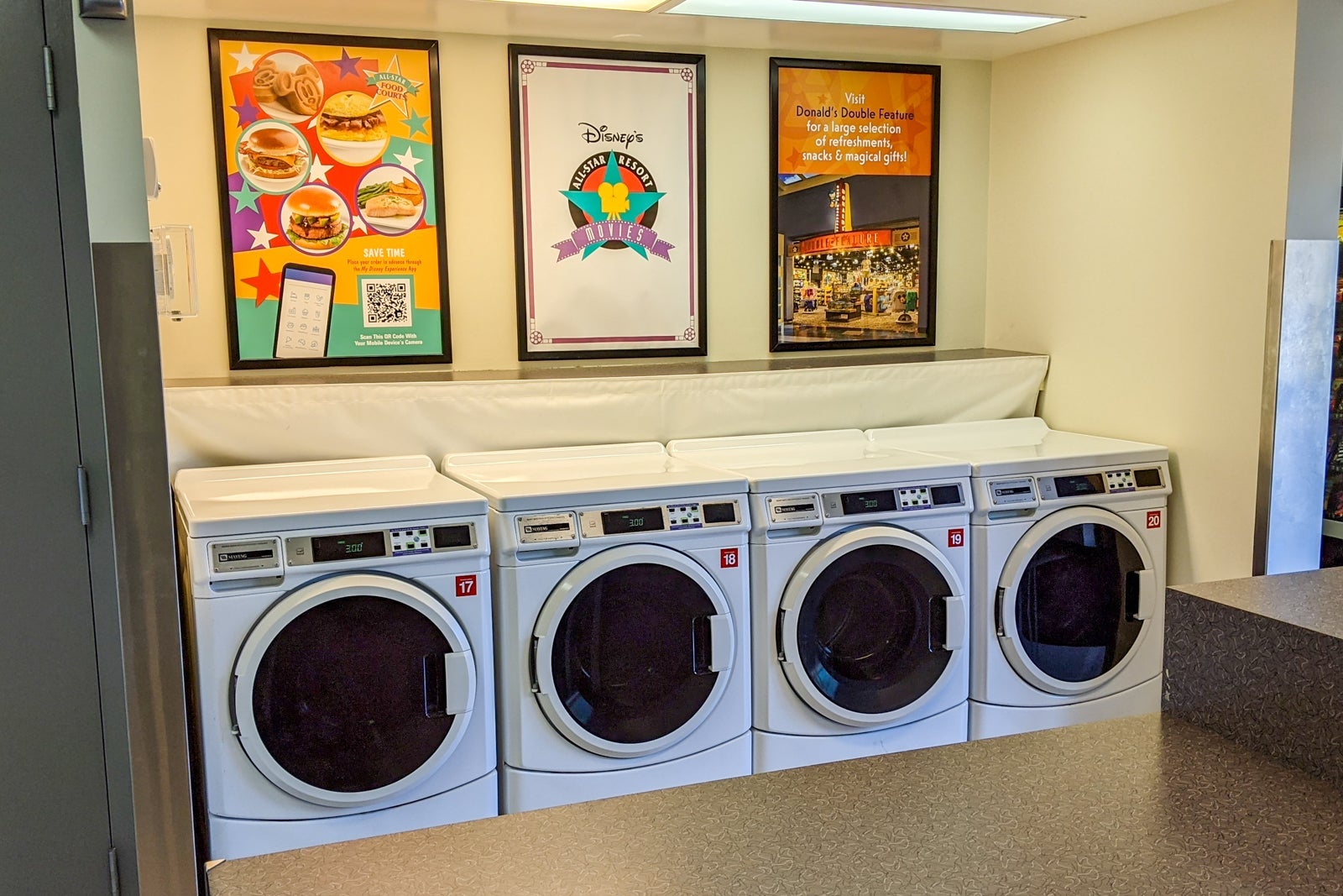 Self-serve laundry at Disney's All-Star Movies Resort